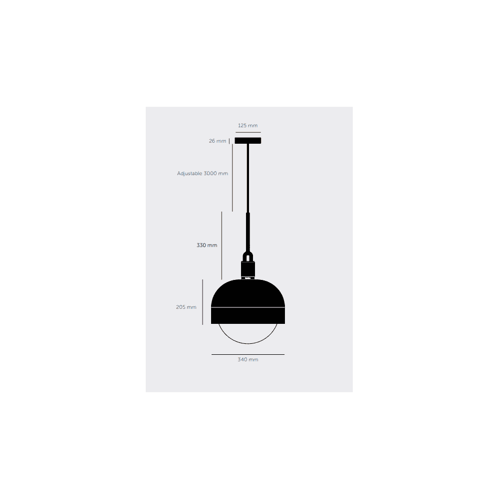 Buster + Punch Forked Globe Smoked Shade Pendant - Large
