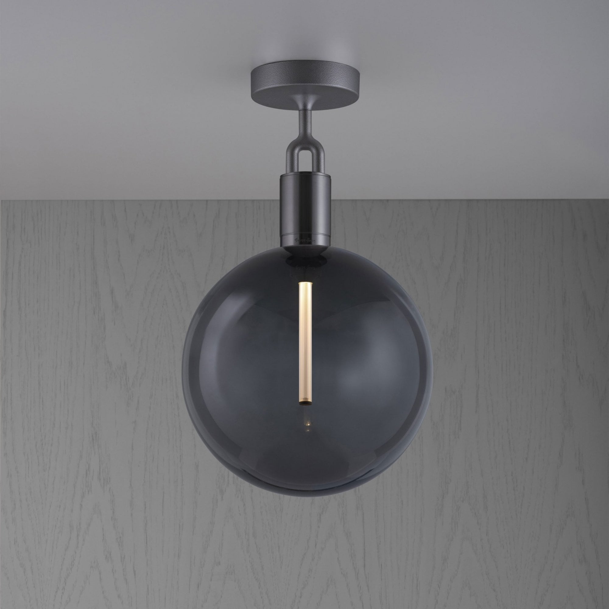 Buster + Punch Forked Ceiling Smoked Globe - Large