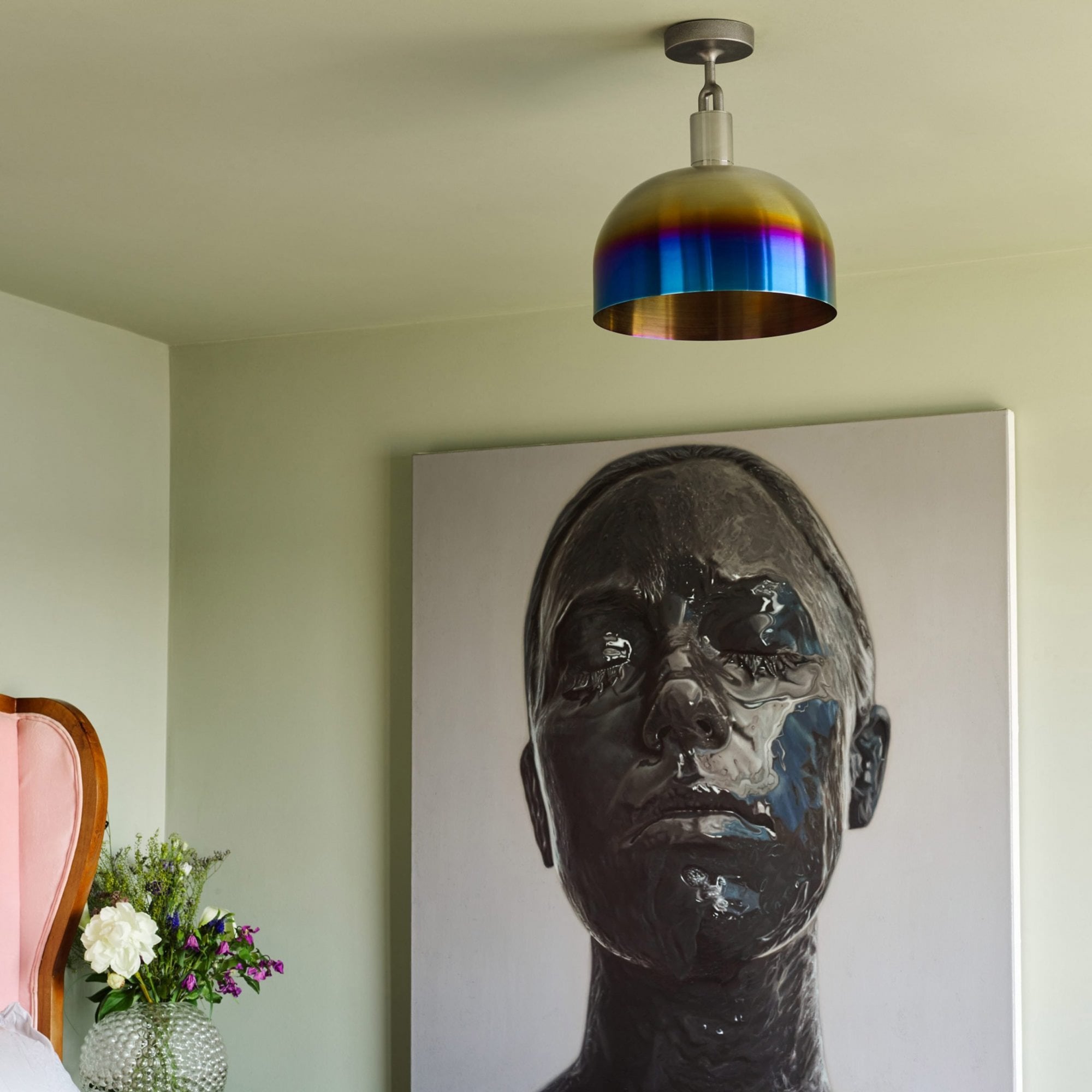 Buster + Punch Forked Ceiling Opal Globe Shade - Large