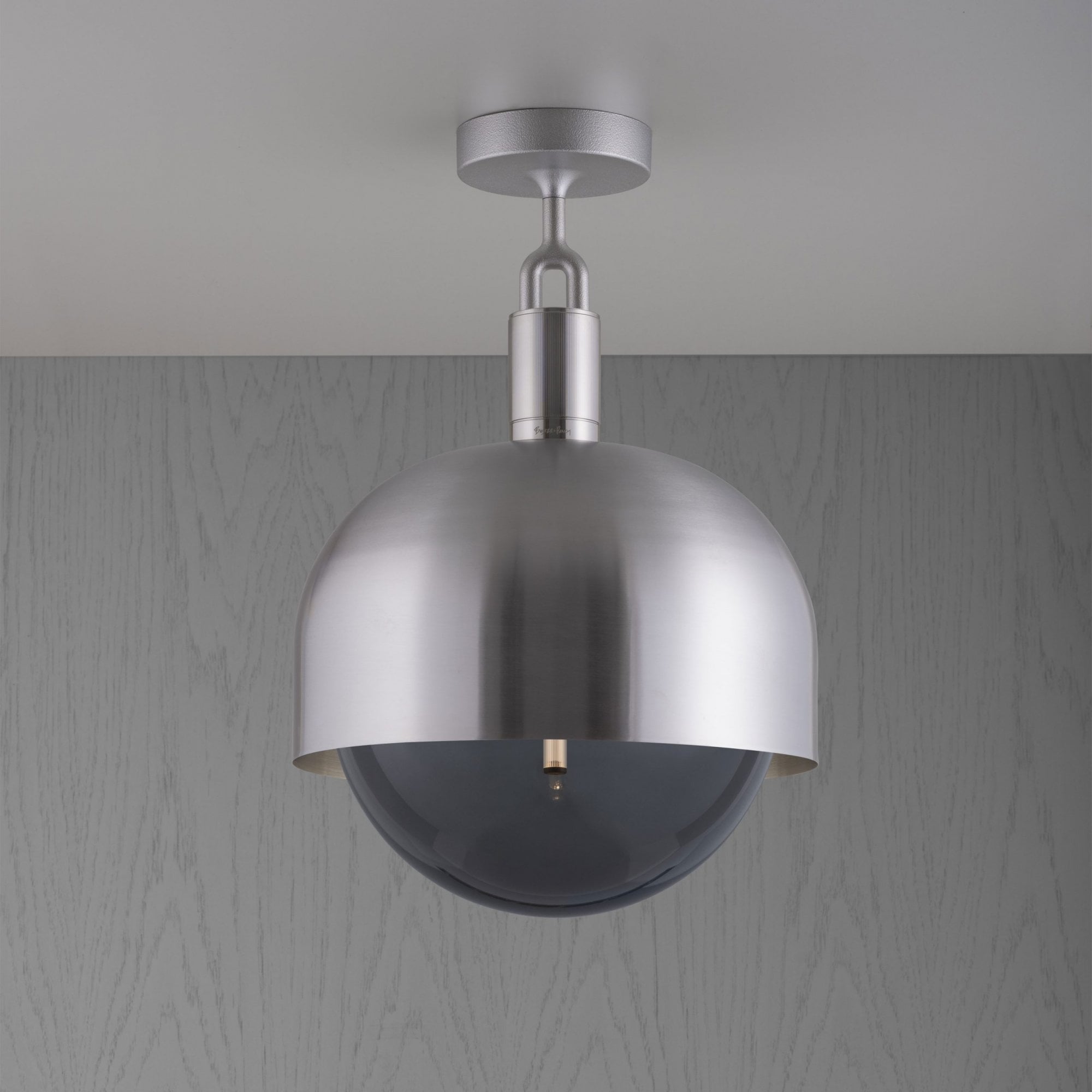 Buster + Punch Forked Ceiling Smoked Globe Shade - Large