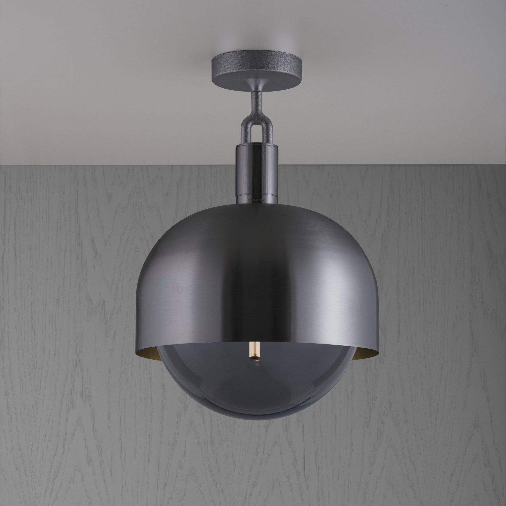 Buster + Punch Forked Ceiling Smoked Globe Shade - Large
