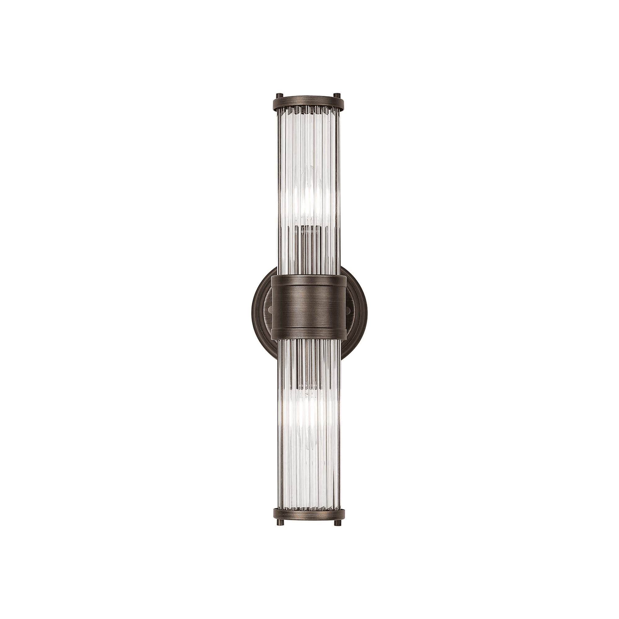 Fabula Wedgewood 2 Light Glass Rod Wall Up & Down Light - Bronze