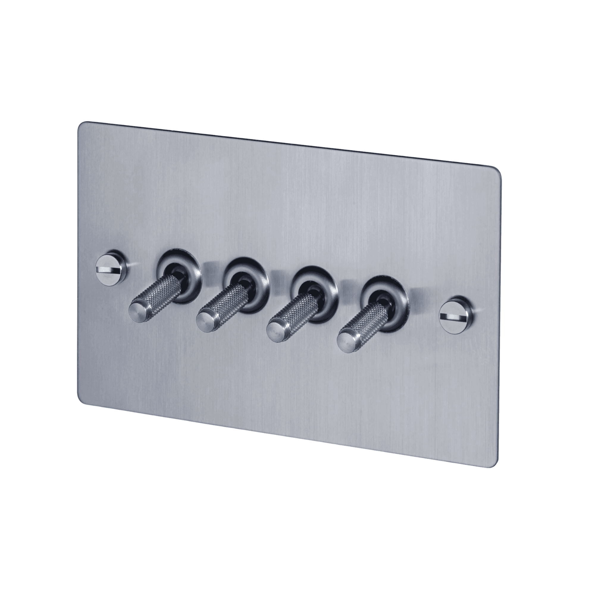 Buster + Punch 4G Toggle Light Switch - Steel Back Plate & Cross Knurl Pattern