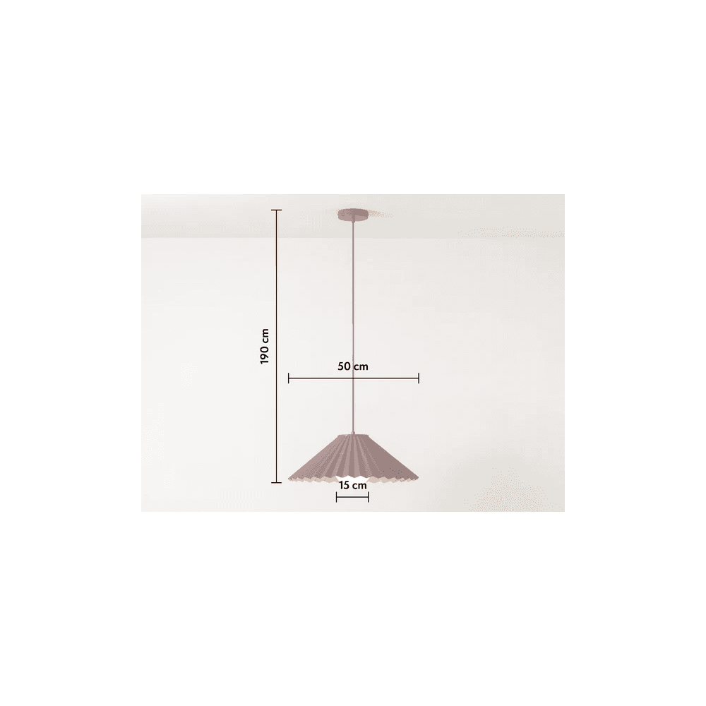 houseof. The Pleat Ceiling Pendant - Burgundy & Lilac