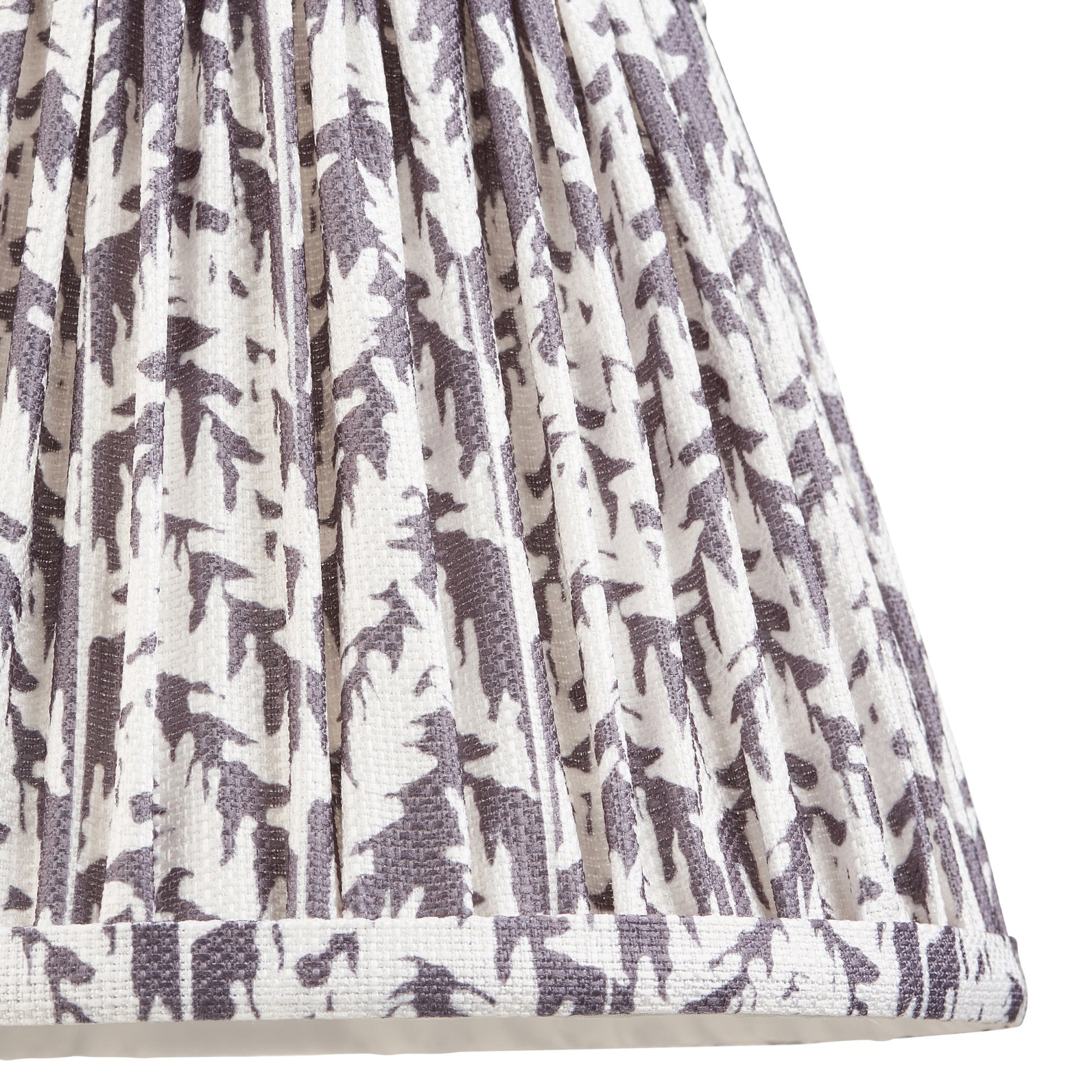 Endon Leaf Single Light Shade 20cm - Pearl Grey Fabric