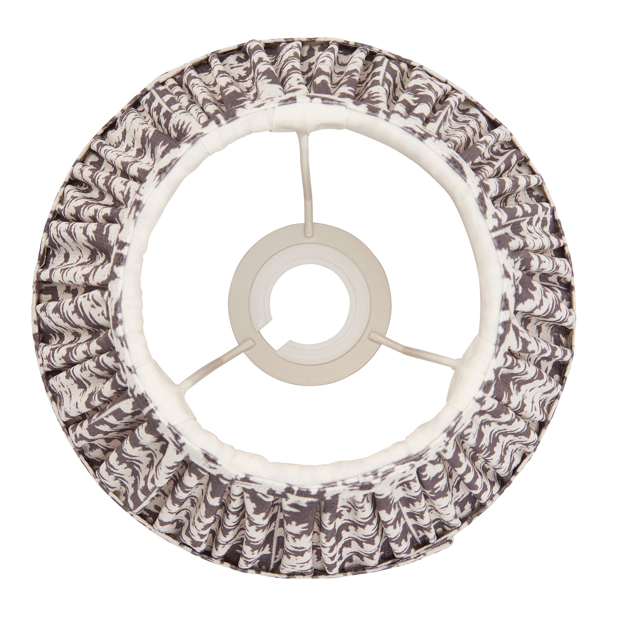 Endon Leaf Single Light Shade 20cm - Pearl Grey Fabric