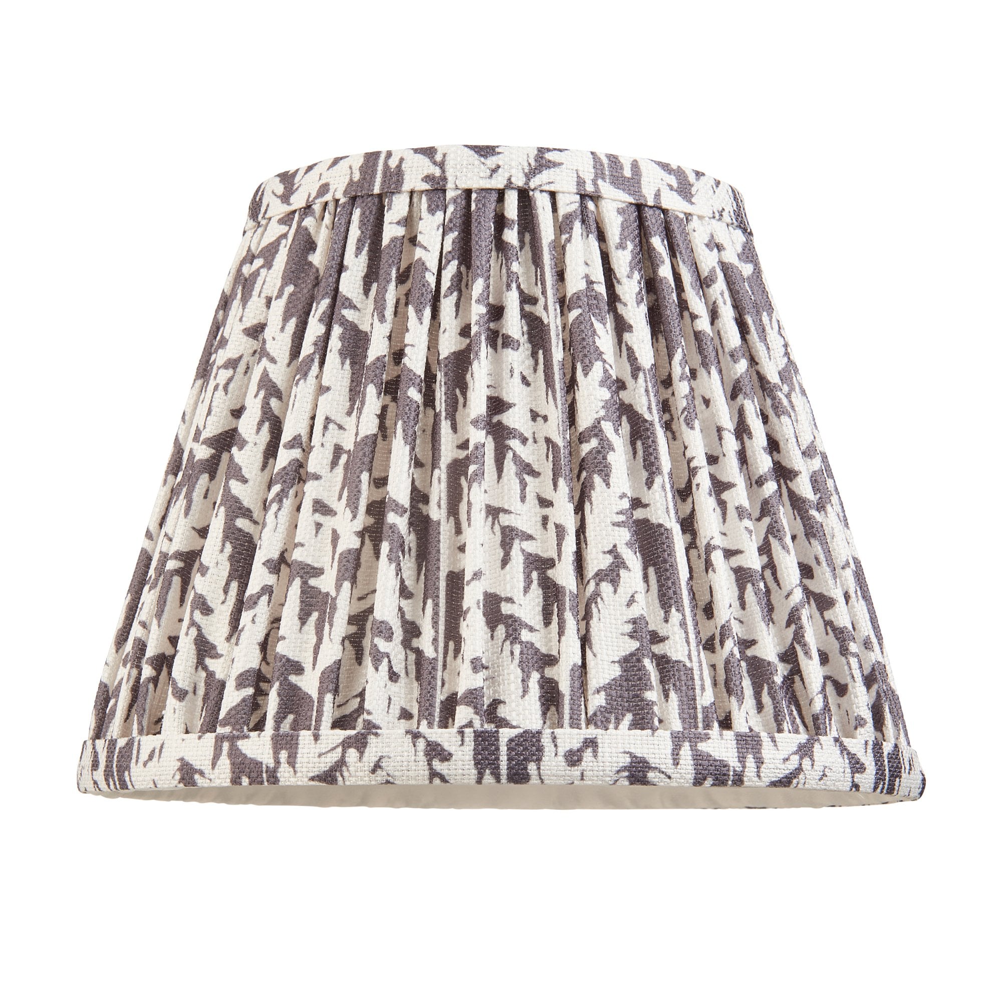 Endon Leaf Single Light Shade 20cm - Pearl Grey Fabric