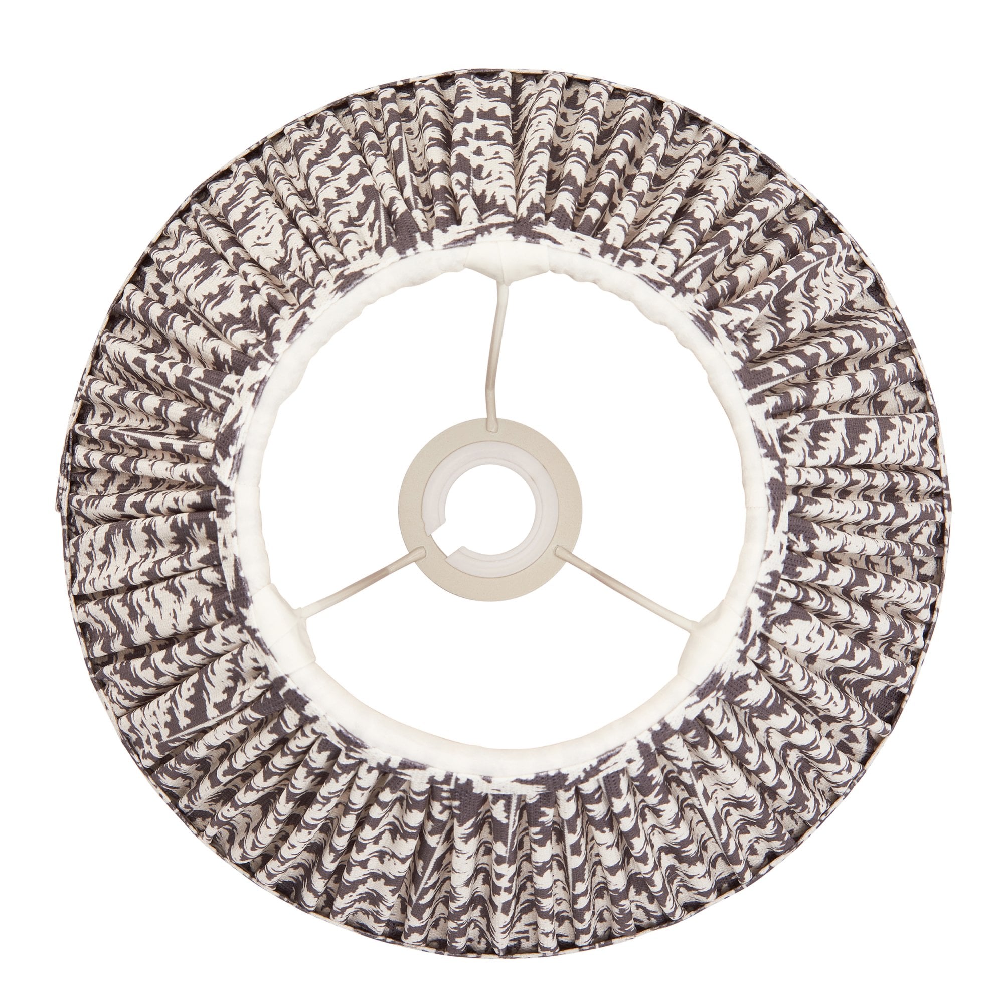 Endon Leaf Single Light Shade 30cm - Pearl Grey Fabric