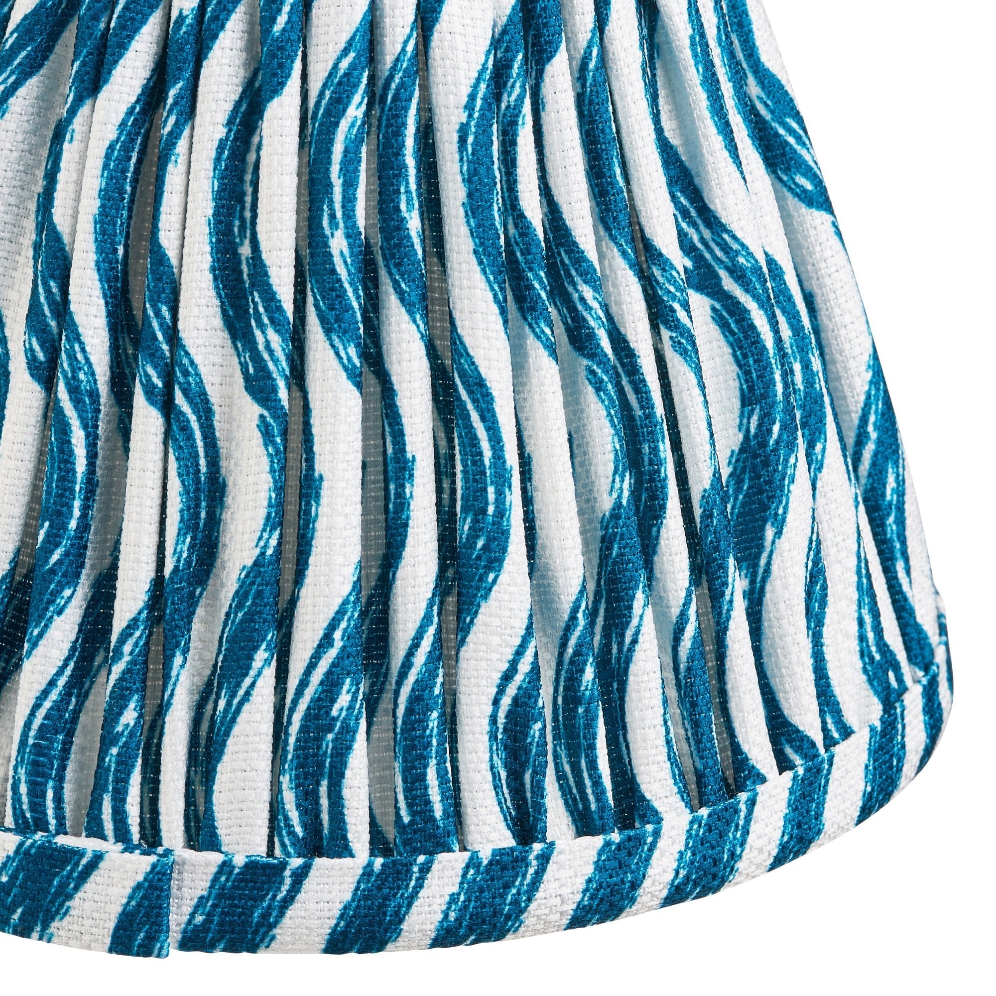 Endon Ripple Single Light Shade 16cm - Marlin Blue Fabric