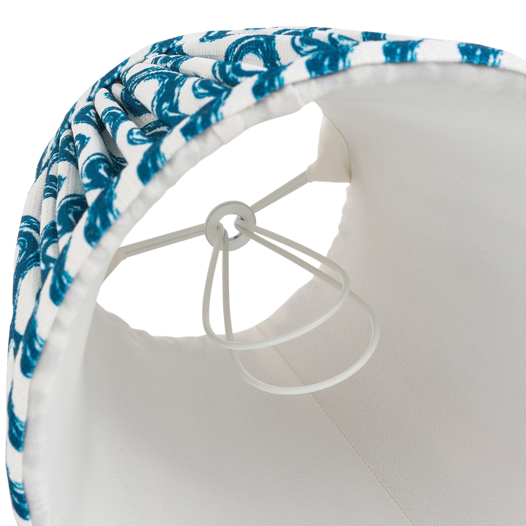 Endon Ripple Single Light Shade 16cm - Marlin Blue Fabric