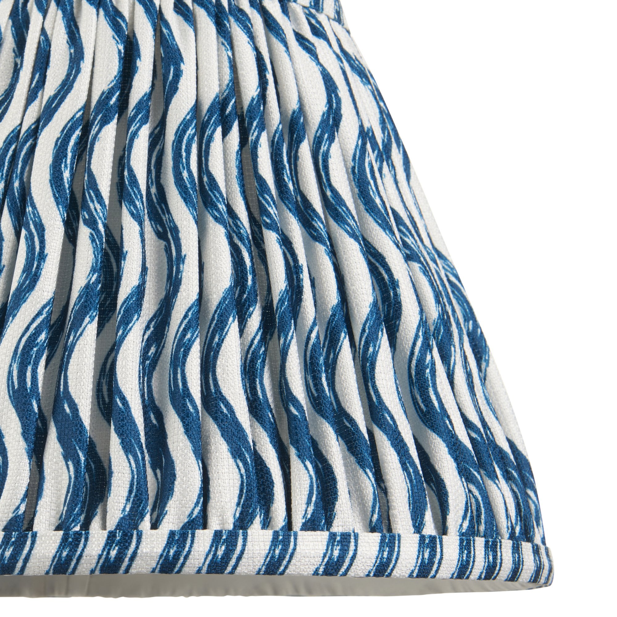 Endon Ripple Single Light Shade 25cm - Marlin Blue Fabric