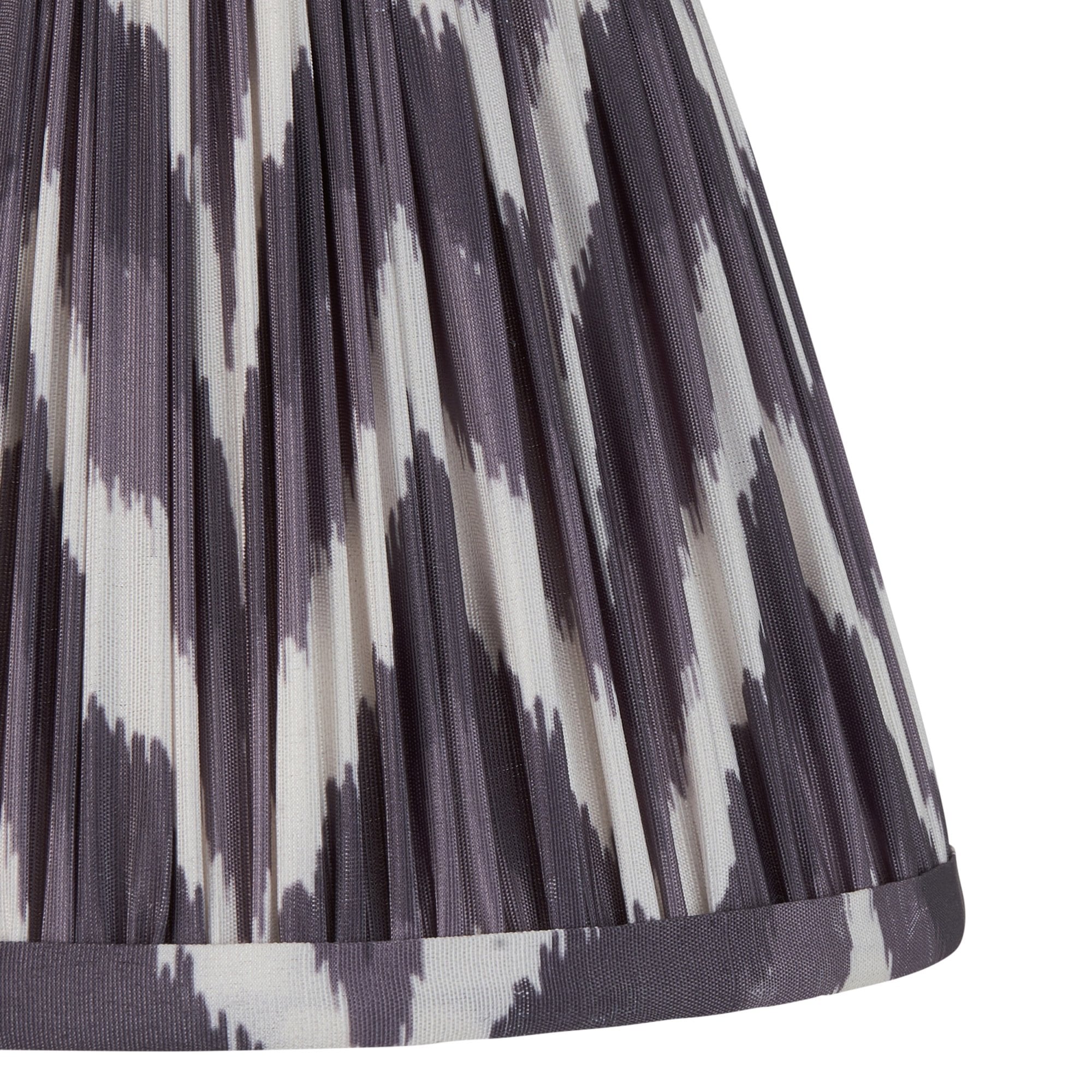 Endon Zigzag Single Light Shade 20cm - Pearl Grey Fabric