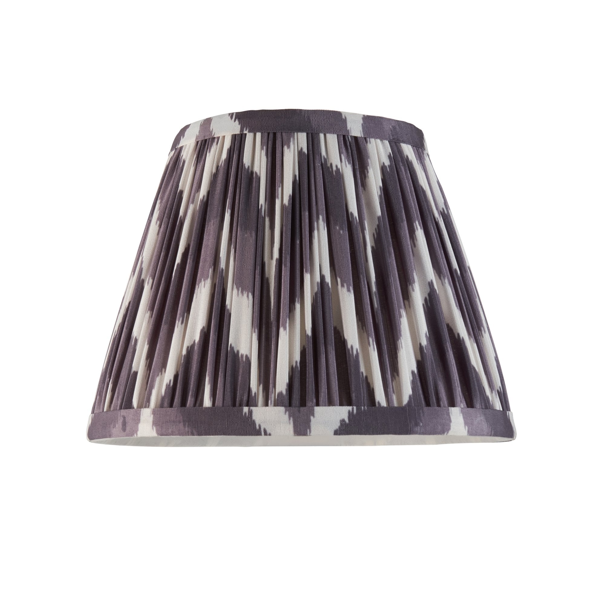 Endon Zigzag Single Light Shade 20cm - Pearl Grey Fabric