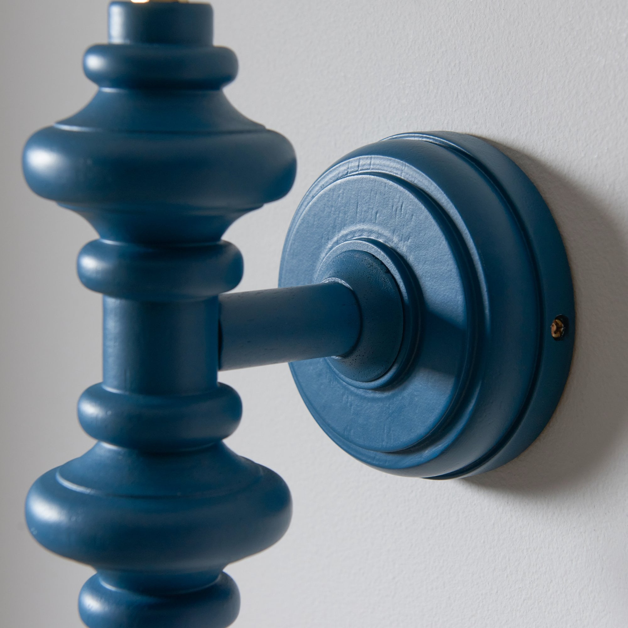 Endon Carnaby Single Light Wall - Satin Marlin Blue Paint