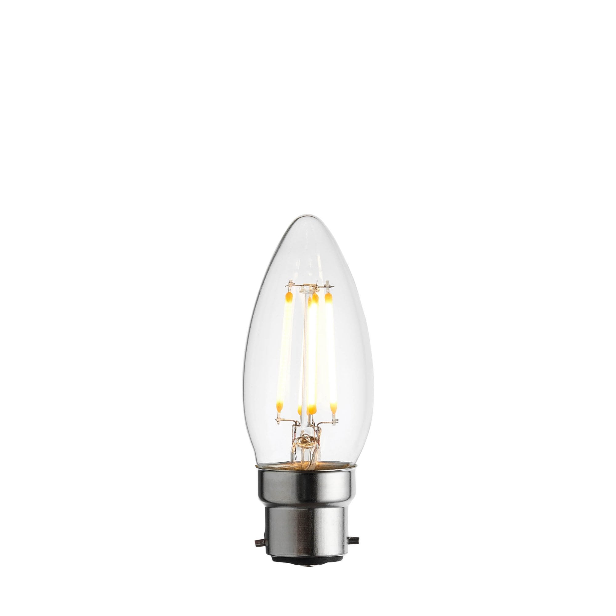 Endon B22 LED Filament Candle Single Light Accessory - Clear Glass
