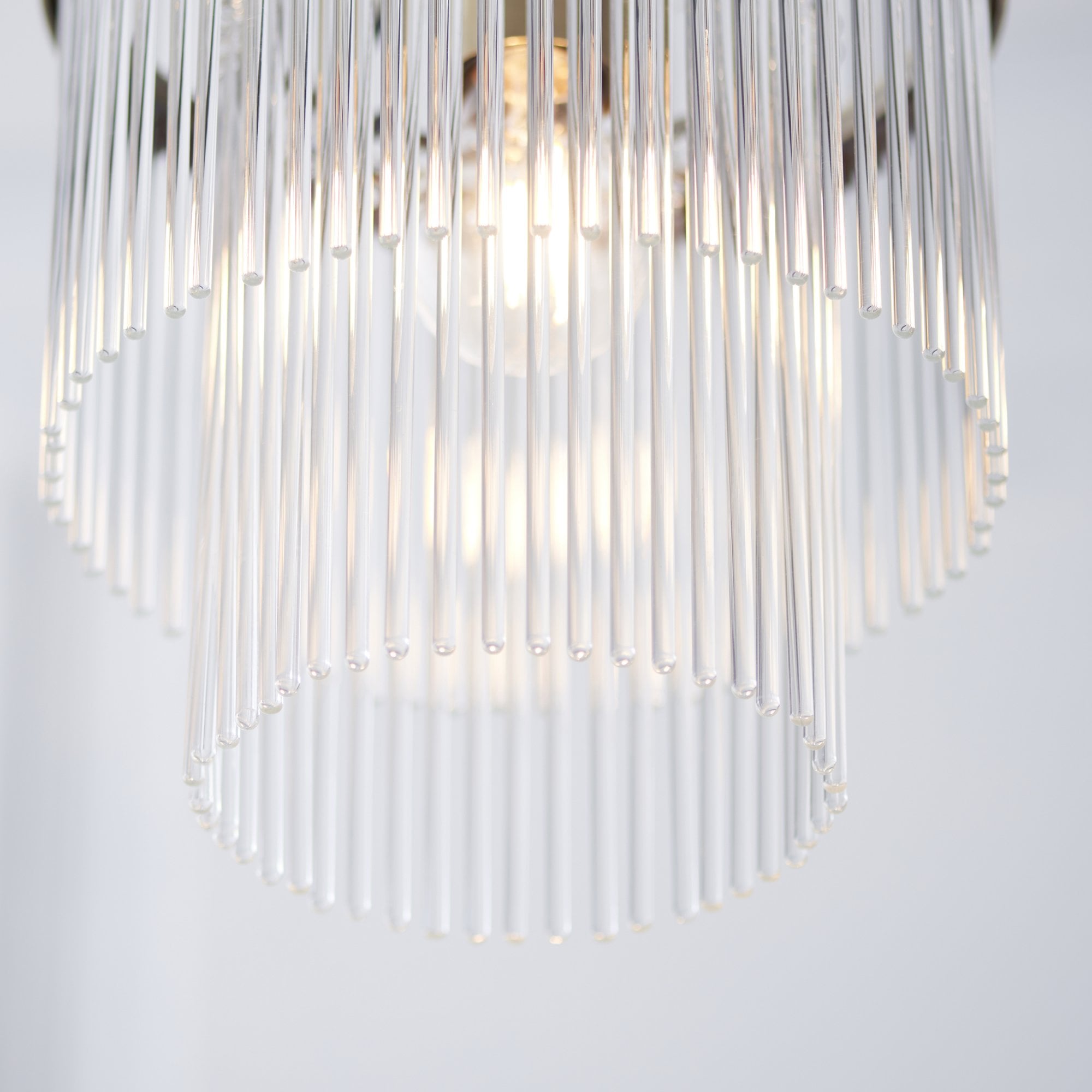 Endon Marietta Single Light Pendant - Antique Brass Plate & Clear Glass