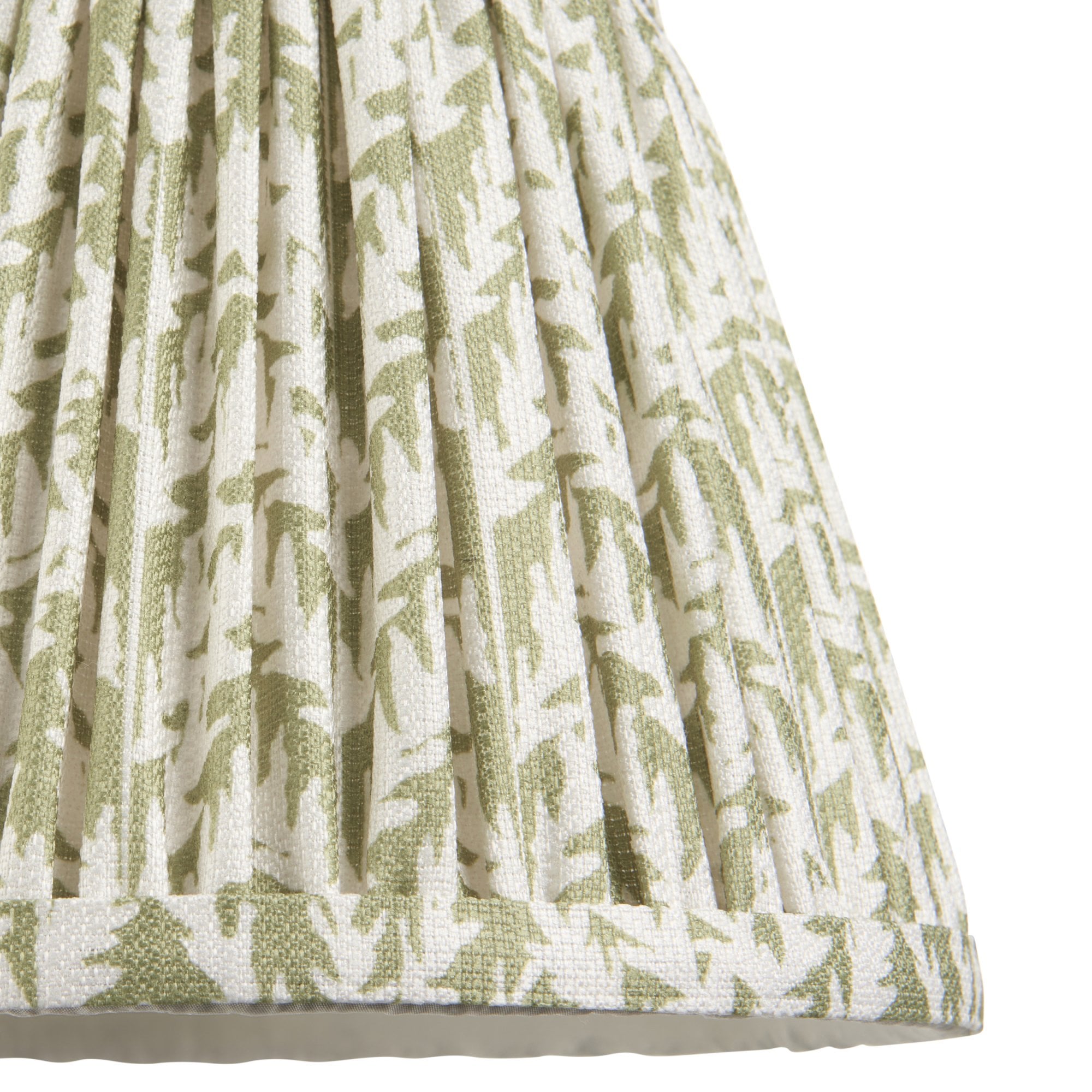 Endon Leaf Single Light Shade 20cm - Herb Garden Green Fabric