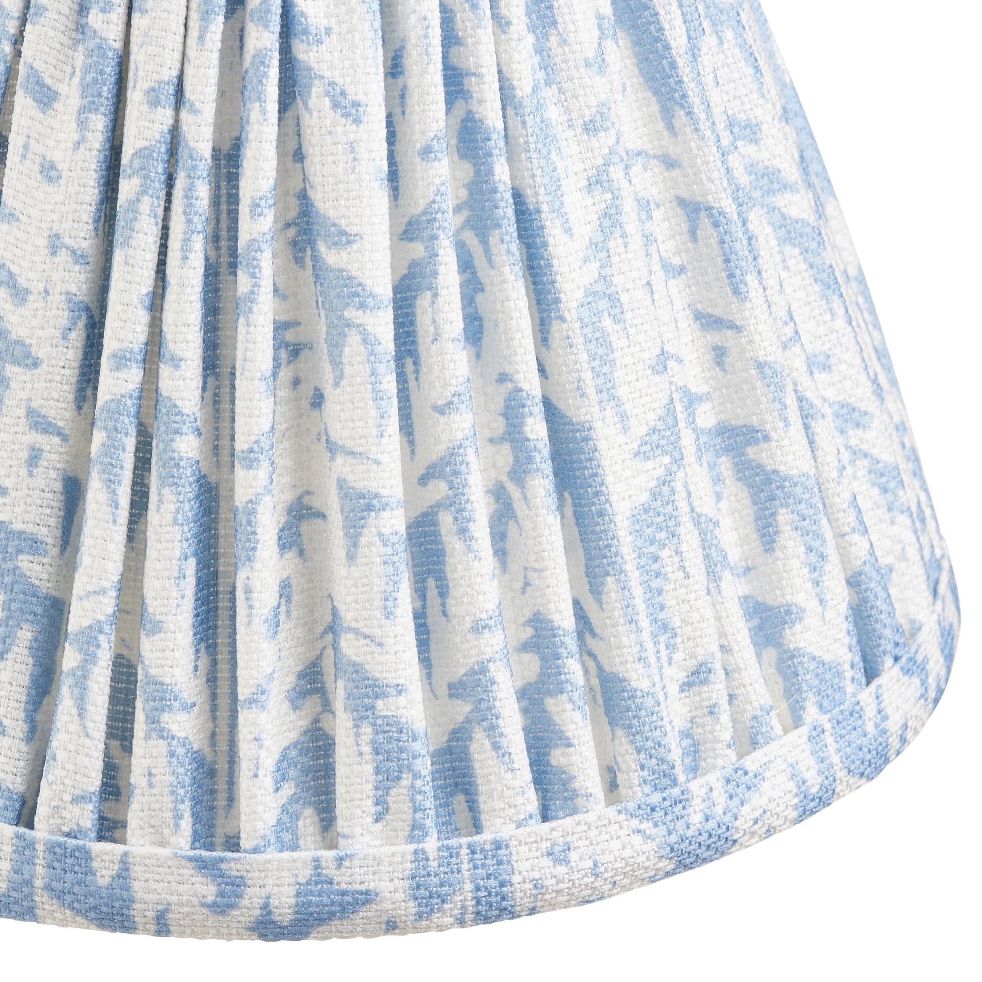 Endon Leaf Single Light Shade 16cm - Shell Bay Blue Fabric