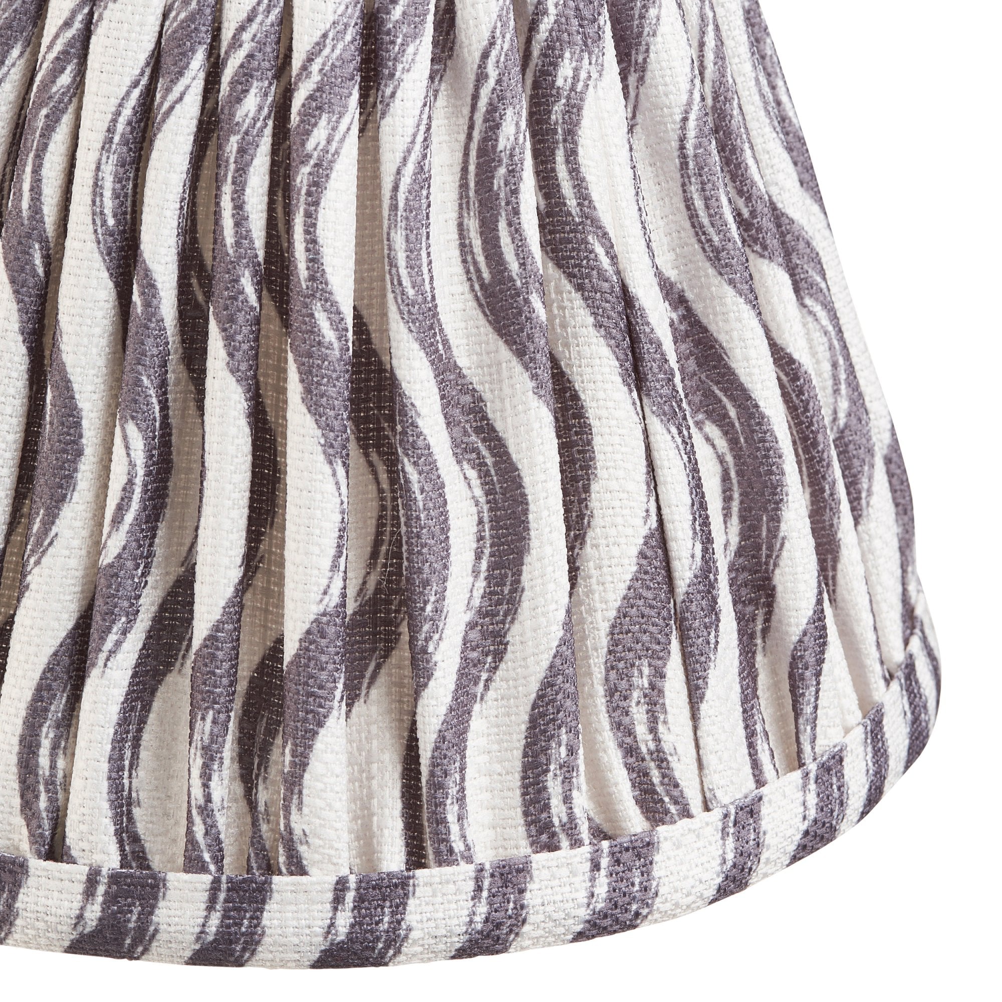 Endon Ripple Single Light Shade 16cm - Pearl Grey Fabric