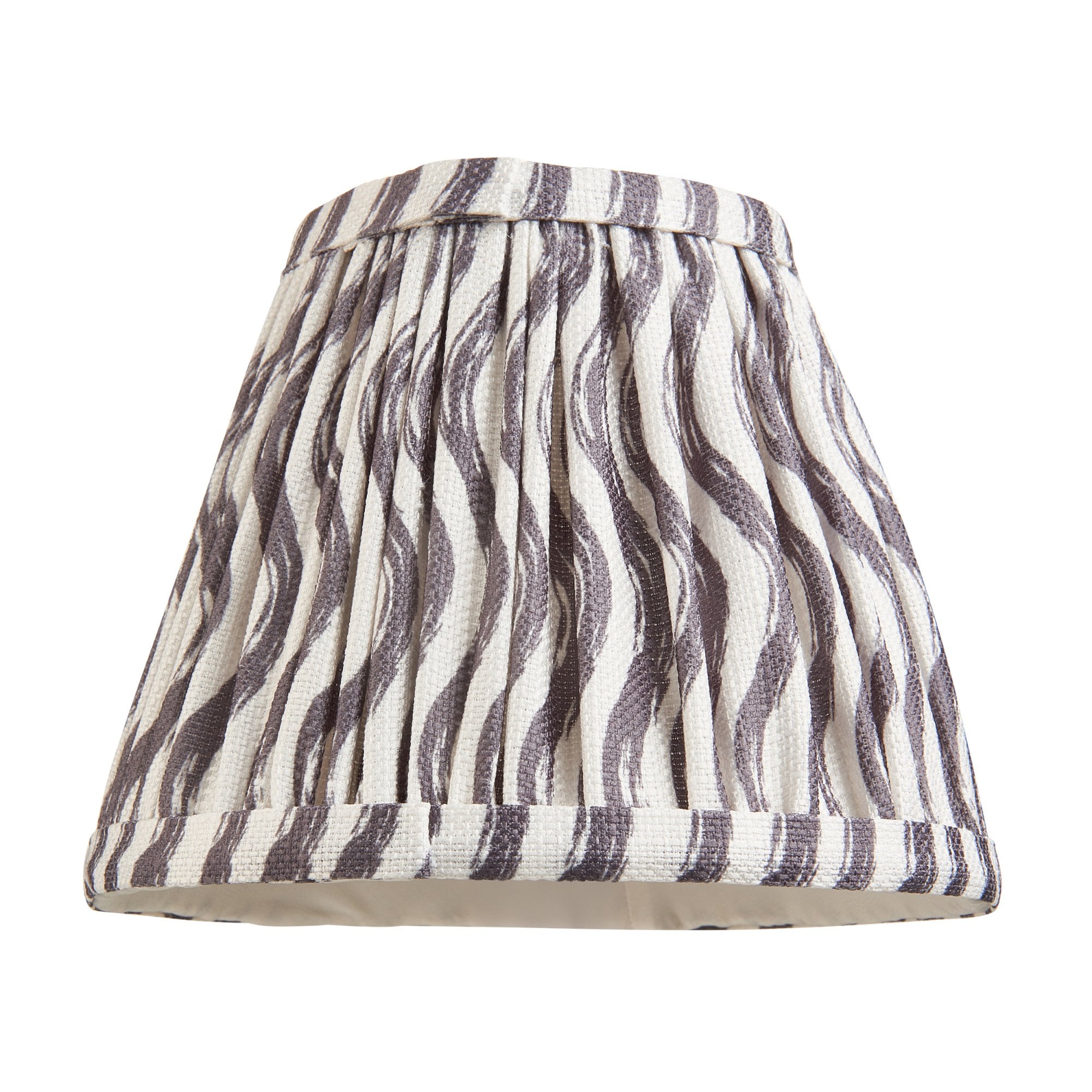 Endon Ripple Single Light Shade 16cm - Pearl Grey Fabric
