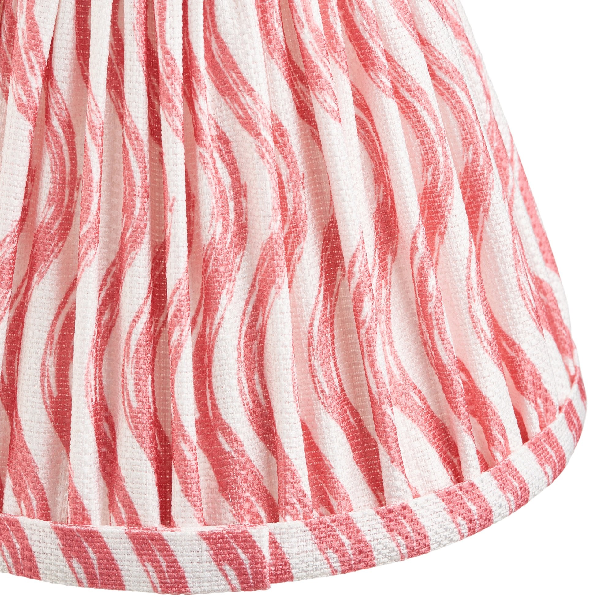 Endon Ripple Single Light Shade 16cm - Coral Pink Fabric