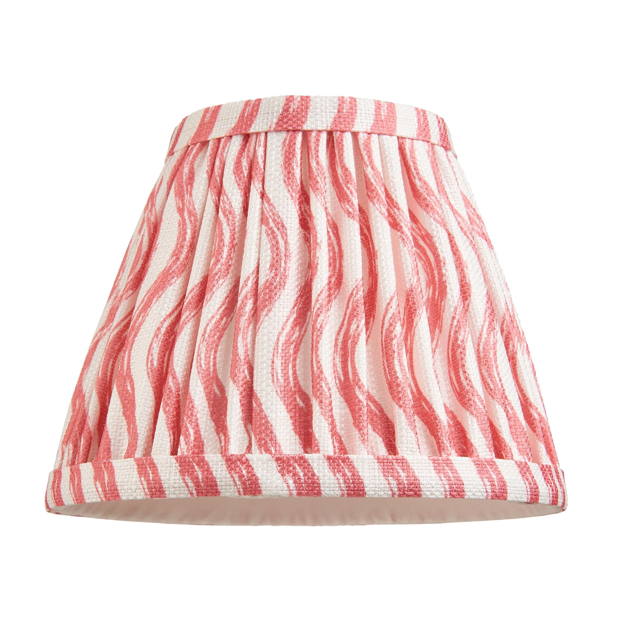 Endon Ripple Single Light Shade 16cm - Coral Pink Fabric