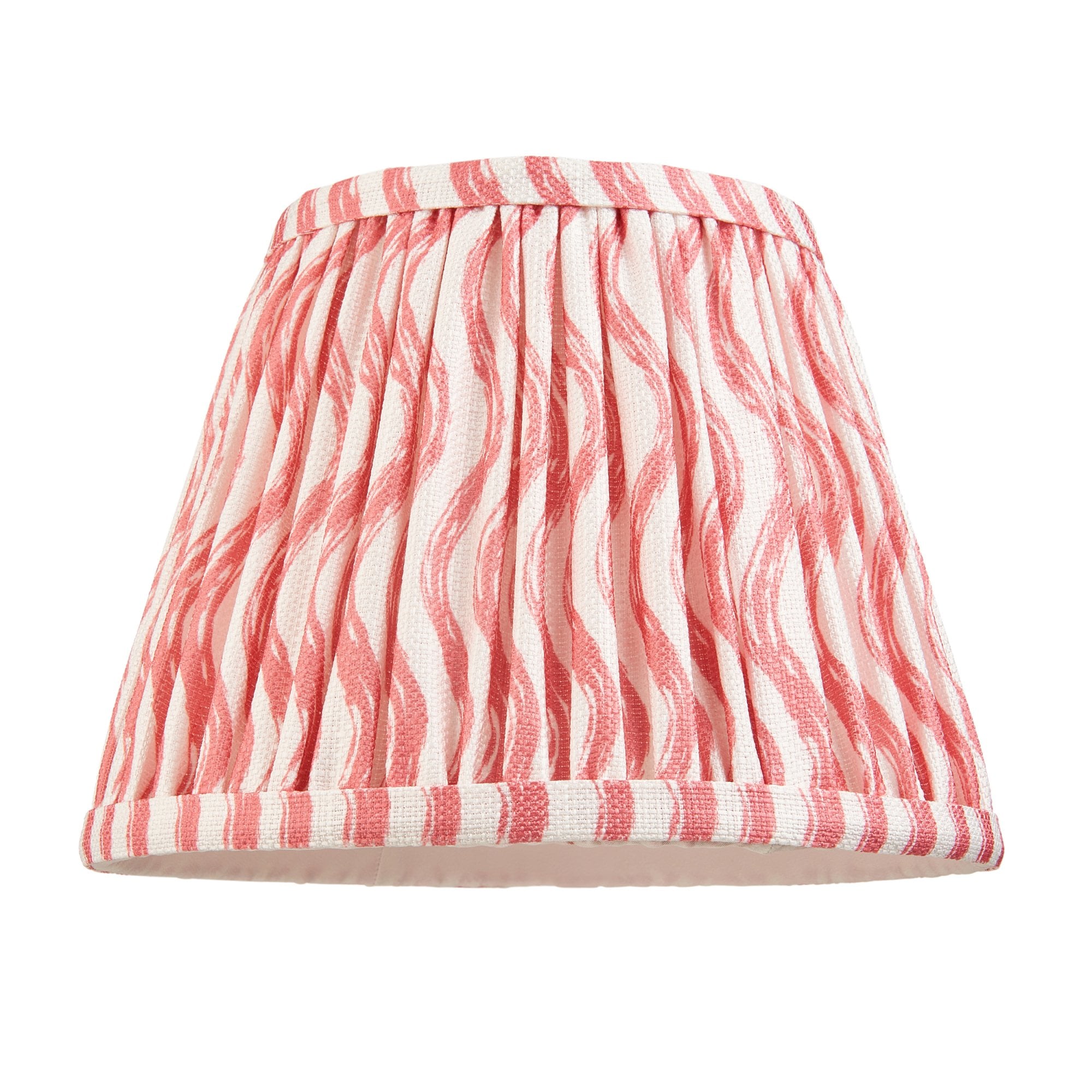 Endon Ripple Single Light Shade 20cm - Coral Pink Fabric