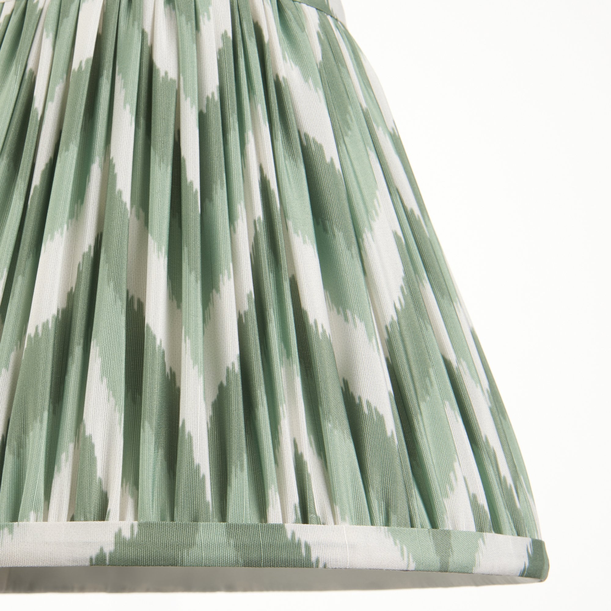 Endon Zigzag Single Light Shade 25cm - Cotswold Green Fabric