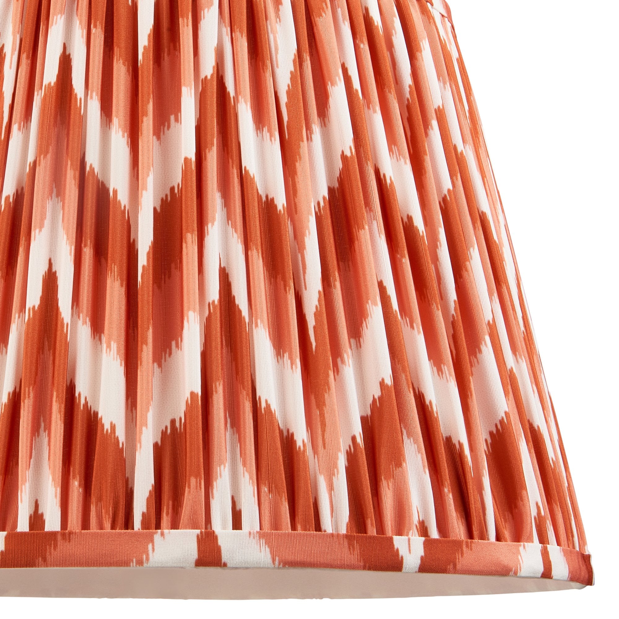 Endon Zigzag Single Light Shade 35cm - Apricot Orange Fabric