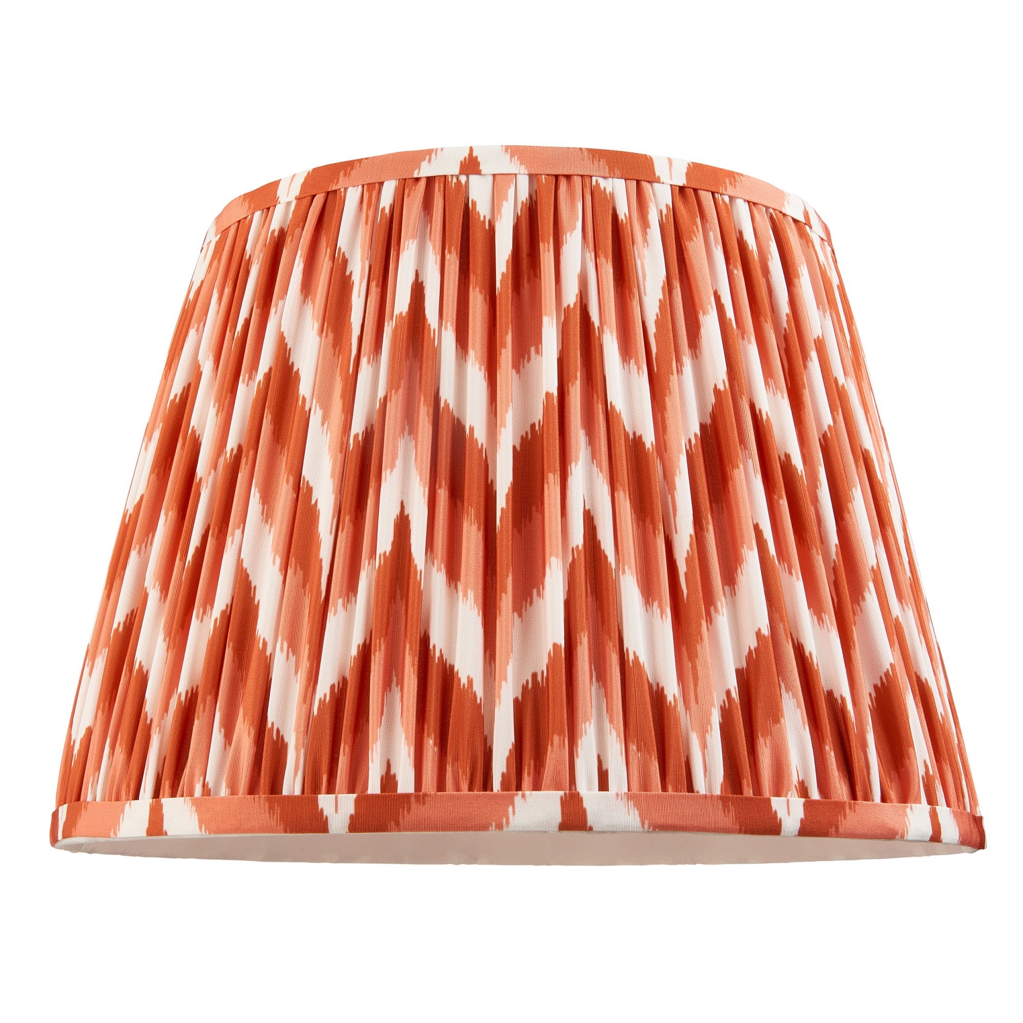 Endon Zigzag Single Light Shade 35cm - Apricot Orange Fabric