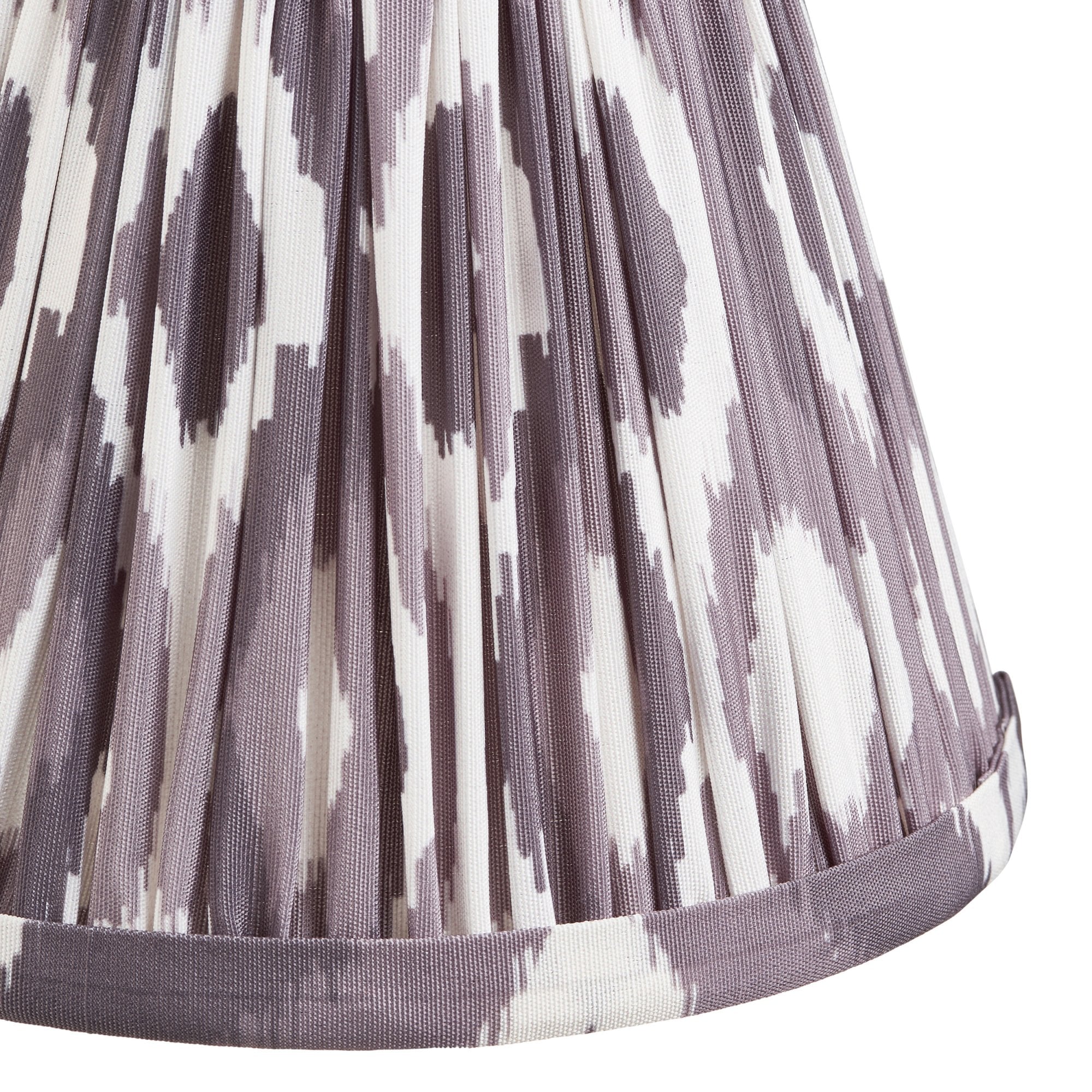 Endon Ikat Single Light Shade 16cm - Pearl Grey Fabric