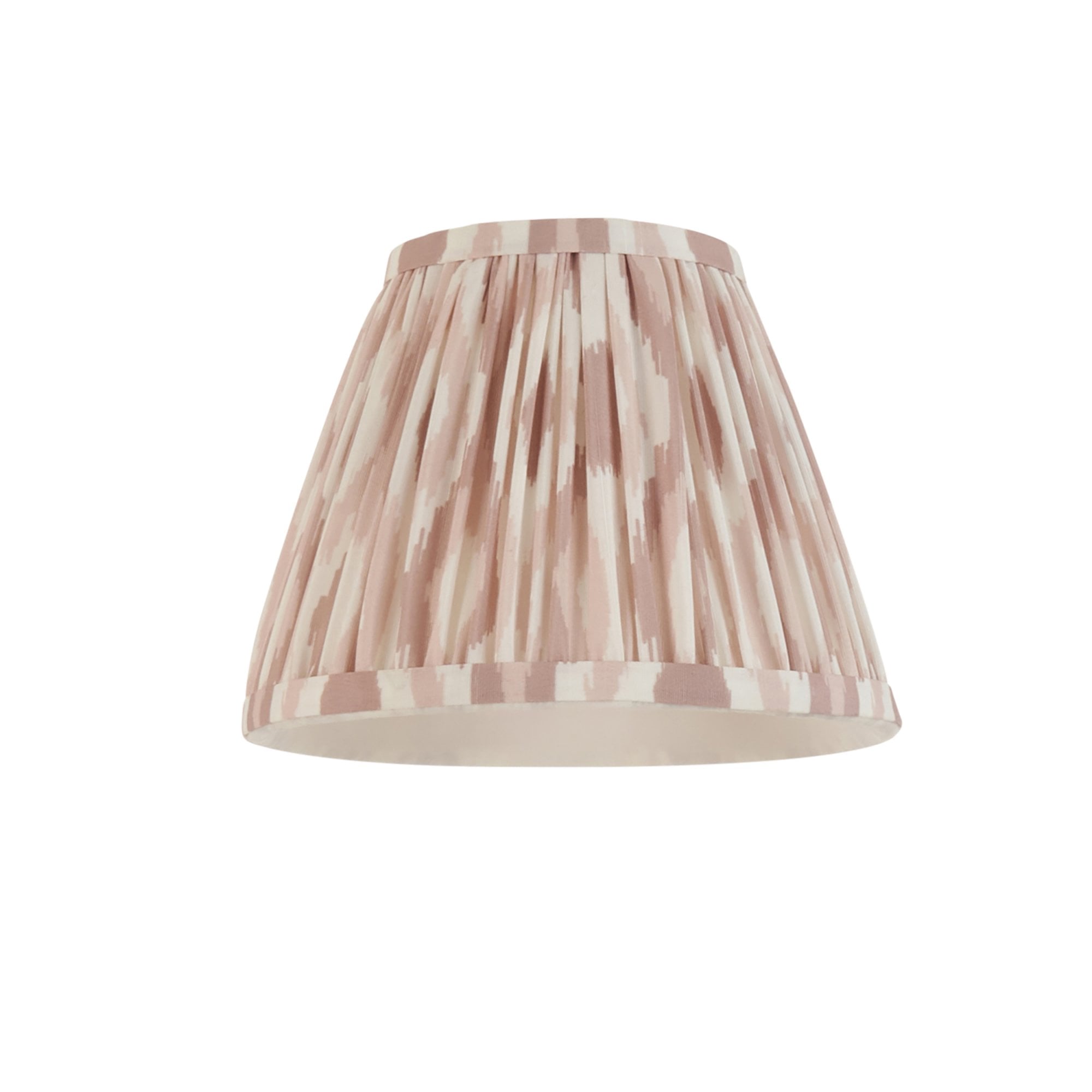 Endon Ikat Single Light Shade 16cm - Neutral Print Fabric