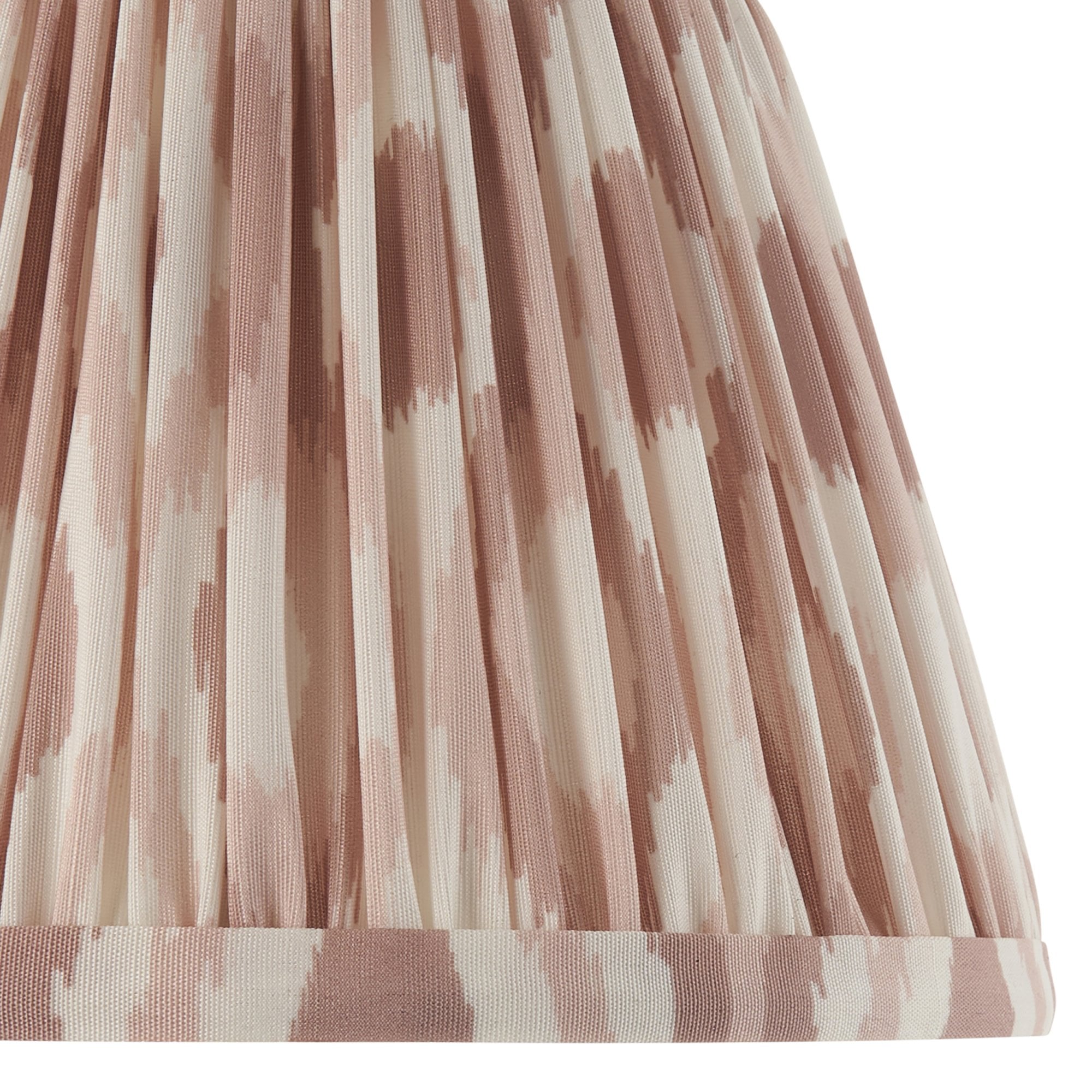 Endon Ikat Single Light Shade 20cm - Neutral Print Fabric