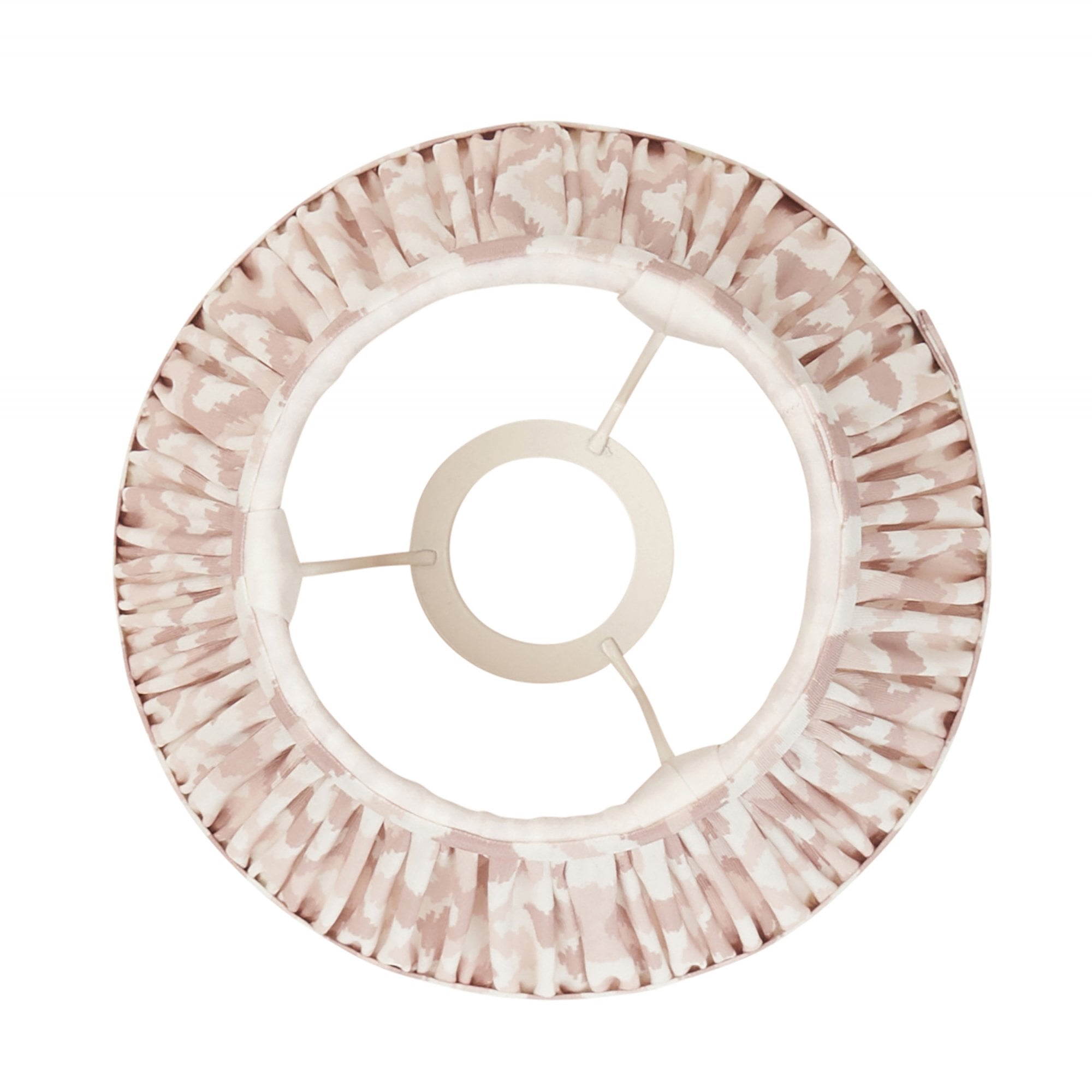 Endon Ikat Single Light Shade 20cm - Neutral Print Fabric