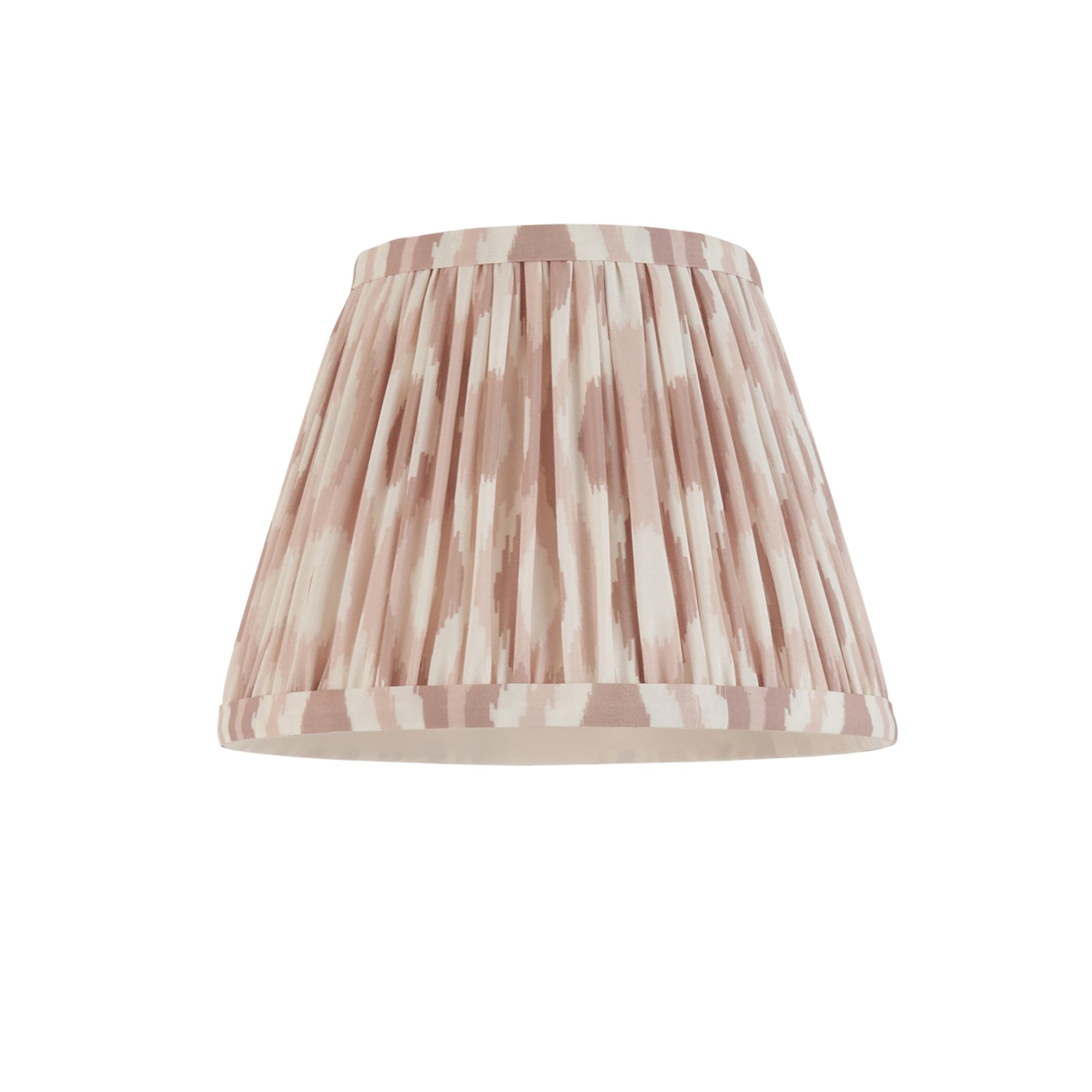 Endon Ikat Single Light Shade 20cm - Neutral Print Fabric
