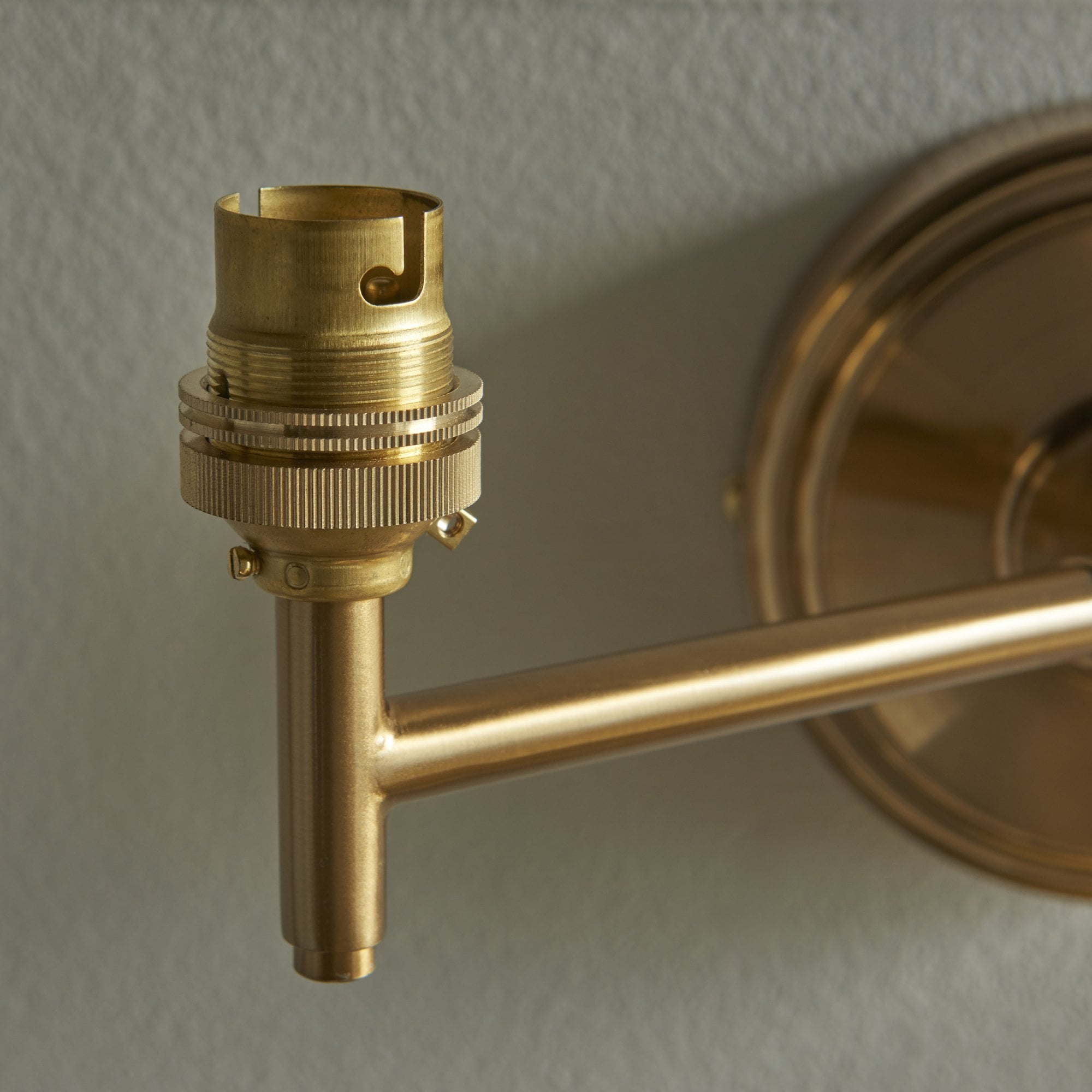 Endon Step Fold Single Light Wall - Brushed Aged Brass Plate