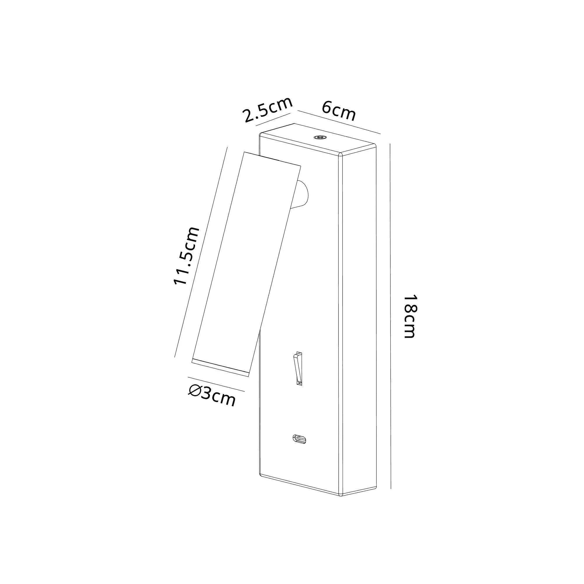 Mantra Tarifa II LED Adjustable Wall/Reading Light With USB-C Socket - Satin Nickel