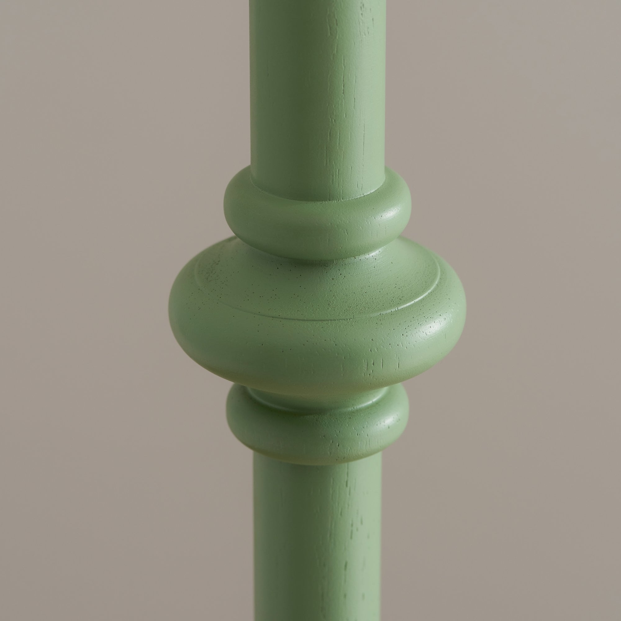 Endon Carnaby Satin Cotswold Green Floor Lamp & Ikat 40cm Coral Pink Shade