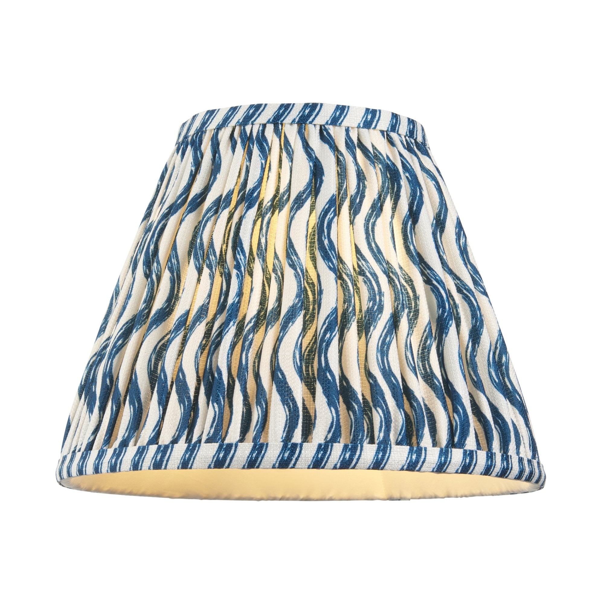 Endon Higgledy Gloss Cotswold Green Table Lamp & Ripple 25cm Marlin Blue Shade