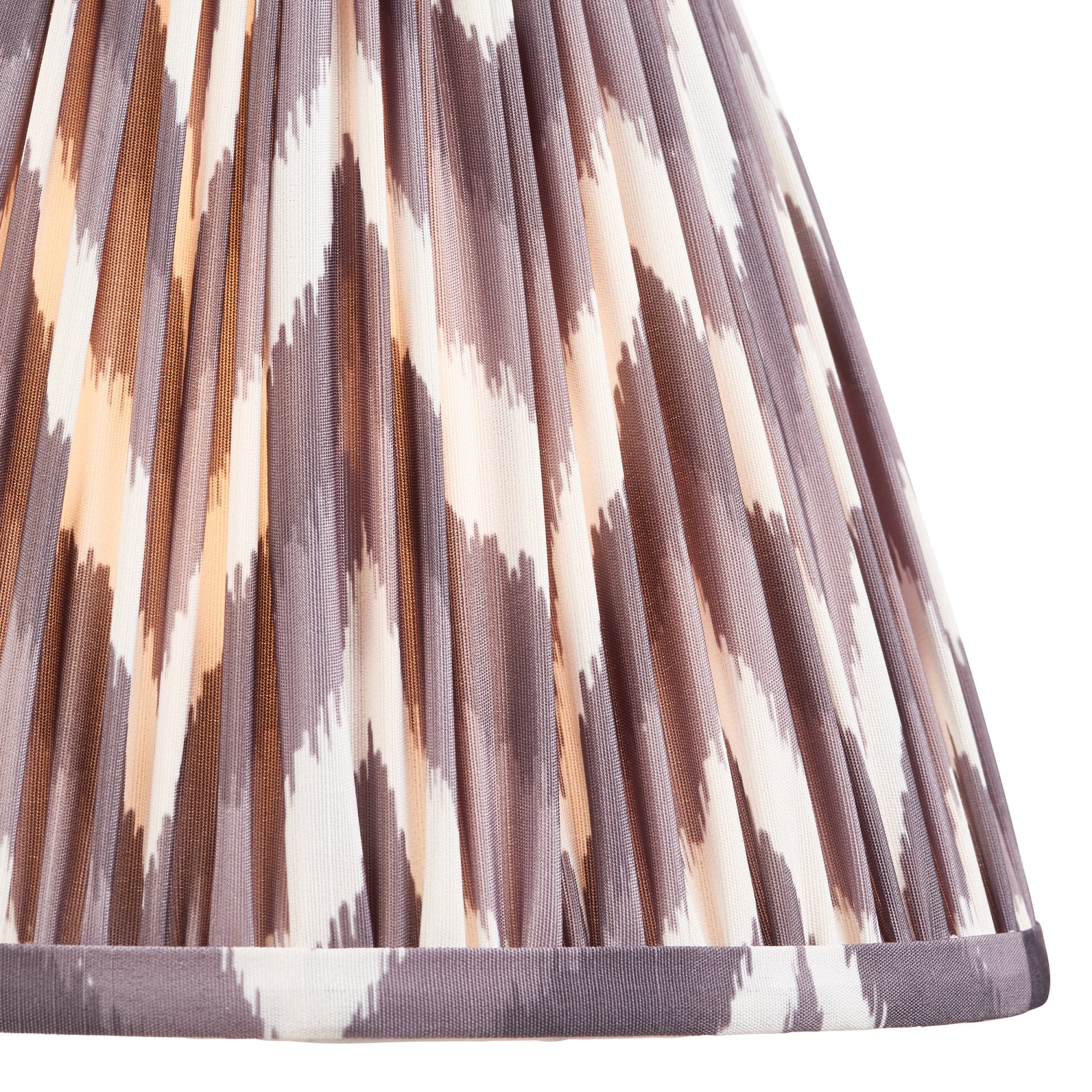 Endon Higgledy Gloss Pink Clay Table Lamp & Zigzag 25cm Pearl Grey Shade
