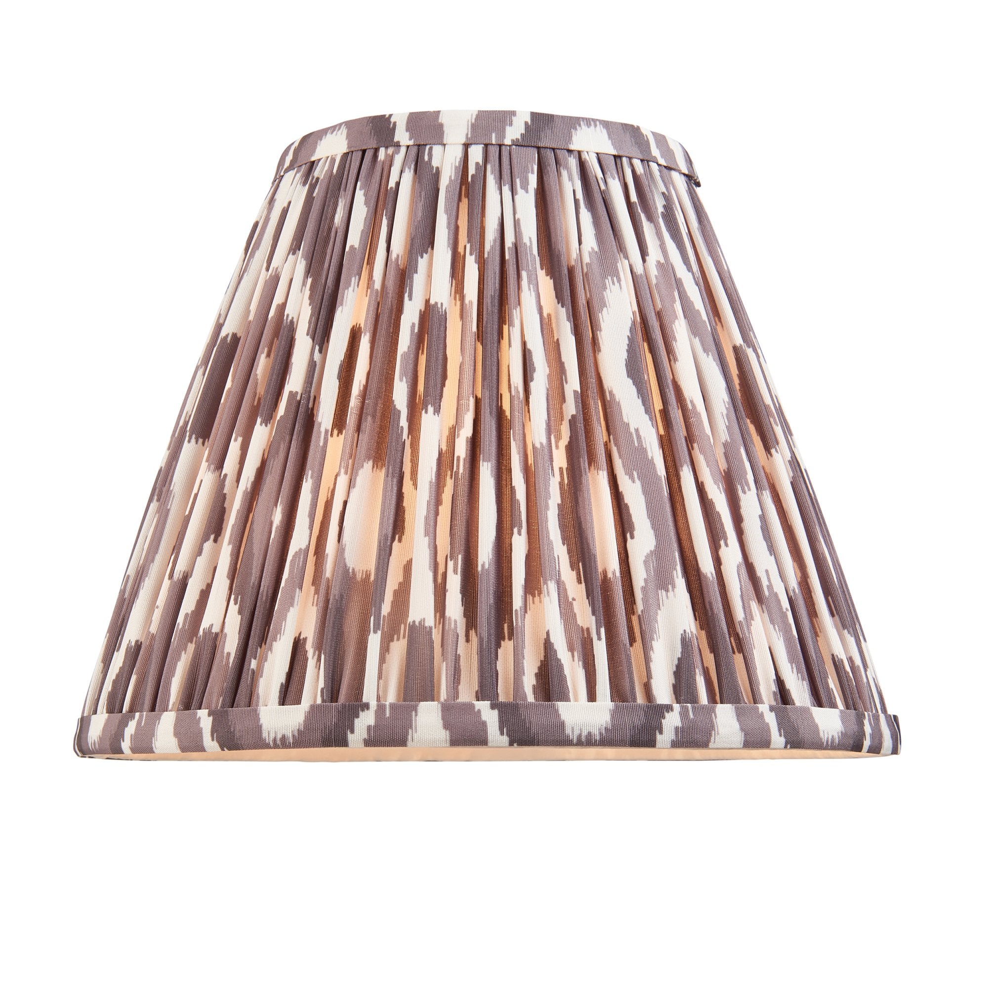 Endon Higgledy Gloss Pink Clay Table Lamp & Ikat 25cm Pearl Grey Shade
