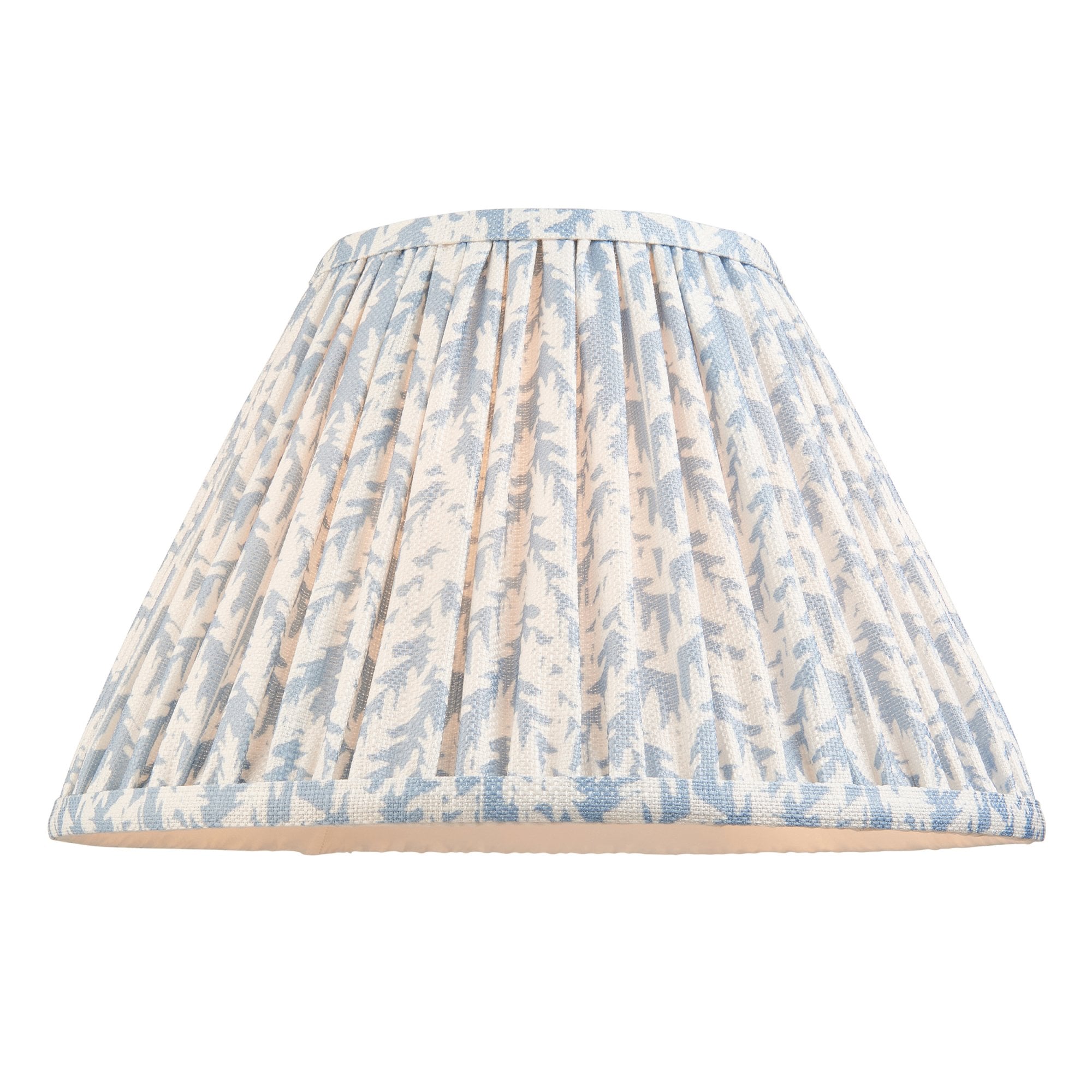 Endon Hidcote Table Lamp & Leaf 30cm Shell Bay Blue Shade