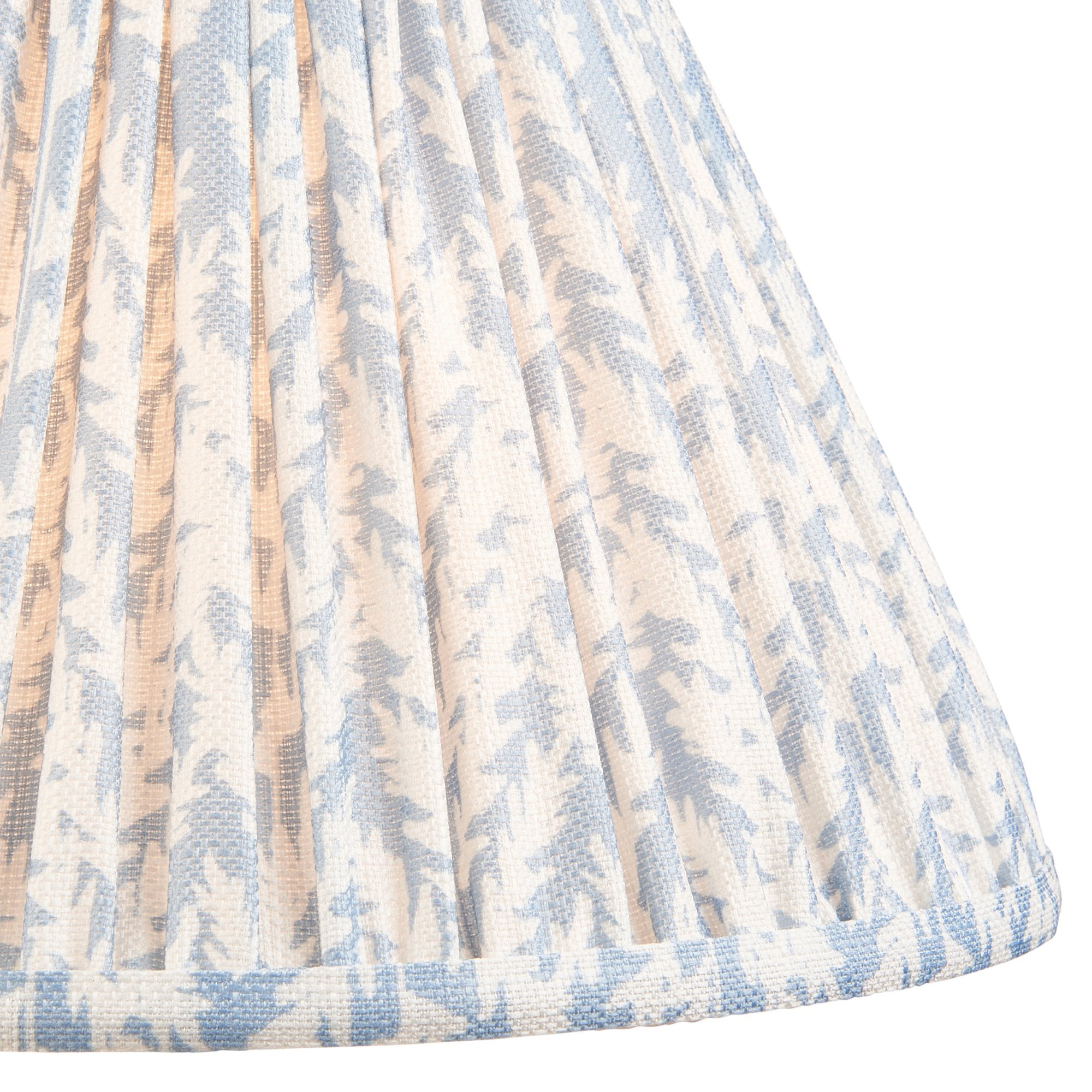 Endon Hidcote Table Lamp & Leaf 30cm Shell Bay Blue Shade