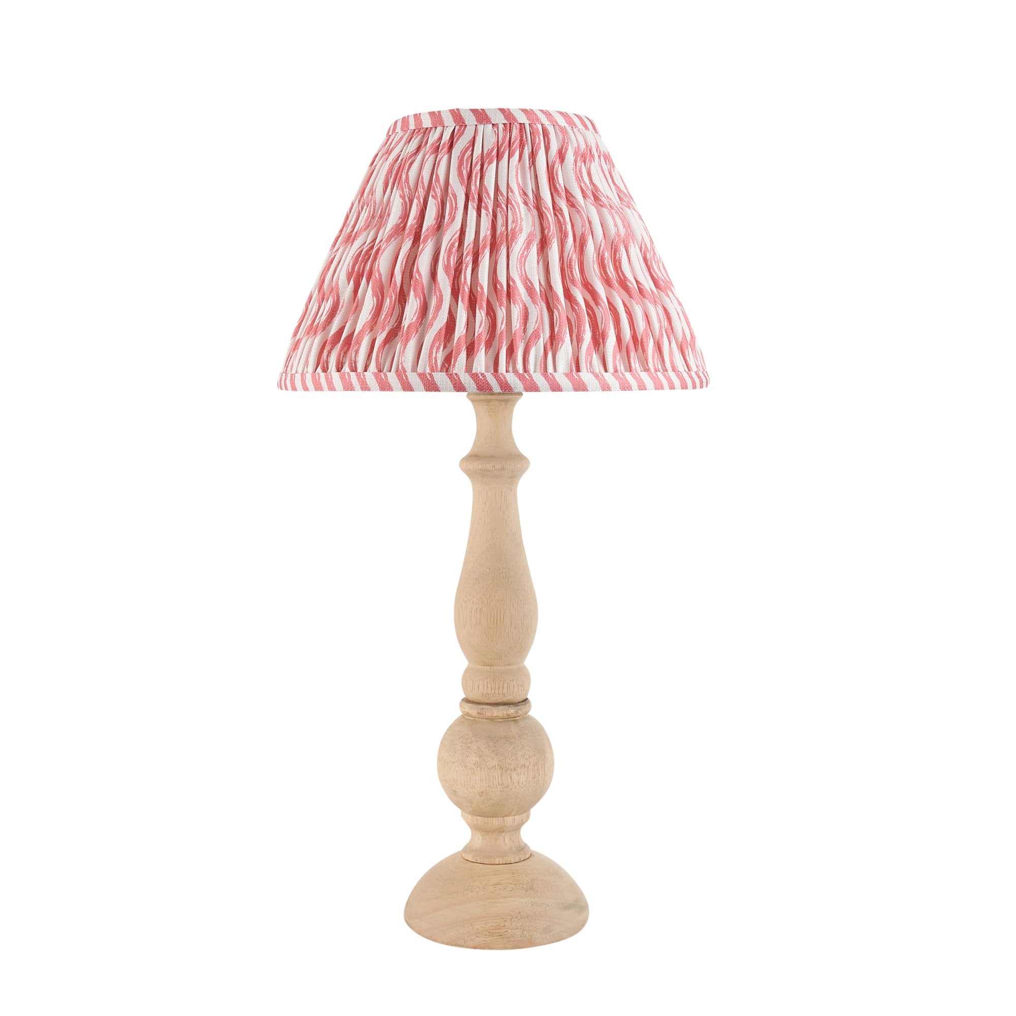 Endon Hidcote Table Lamp & Ripple 30cm Coral Pink Shade