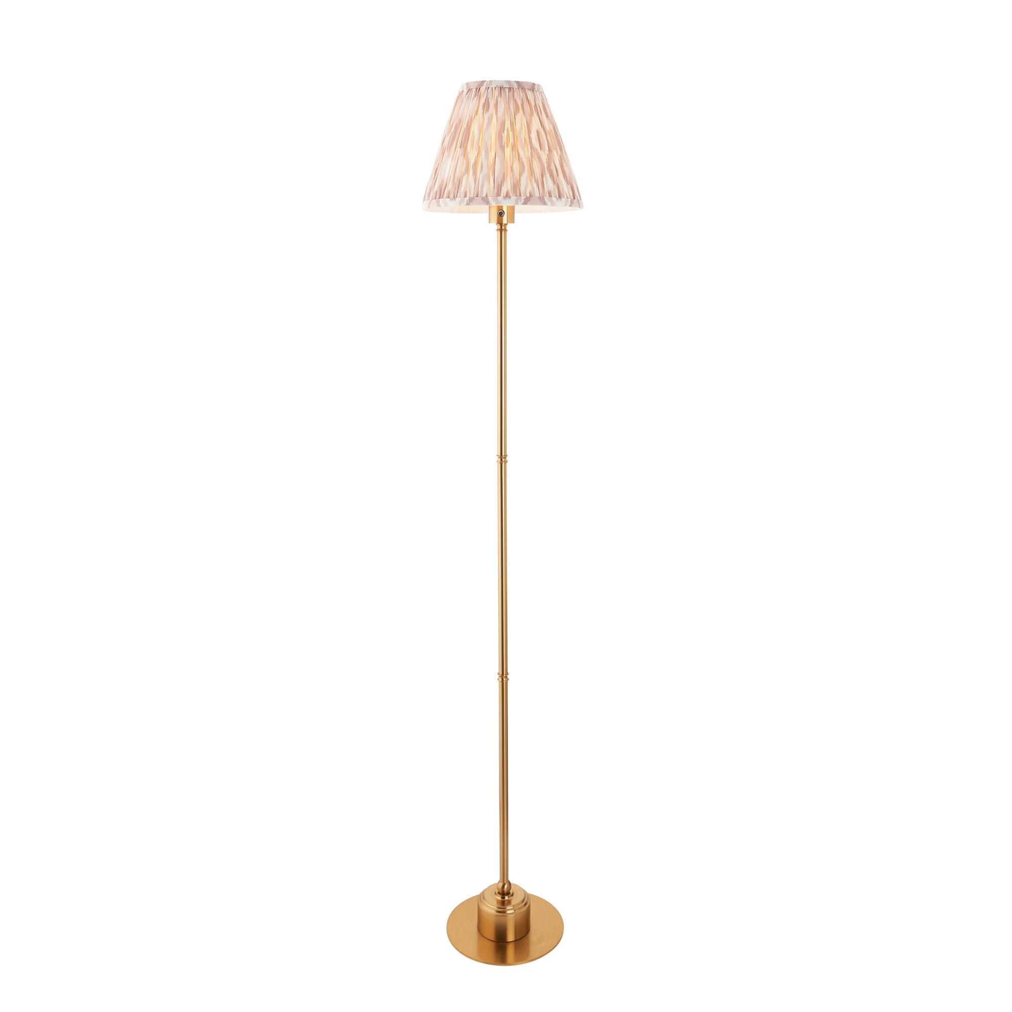 Endon Burley Rechargeable Table Lamp & Ikat 25cm Neutral Shade