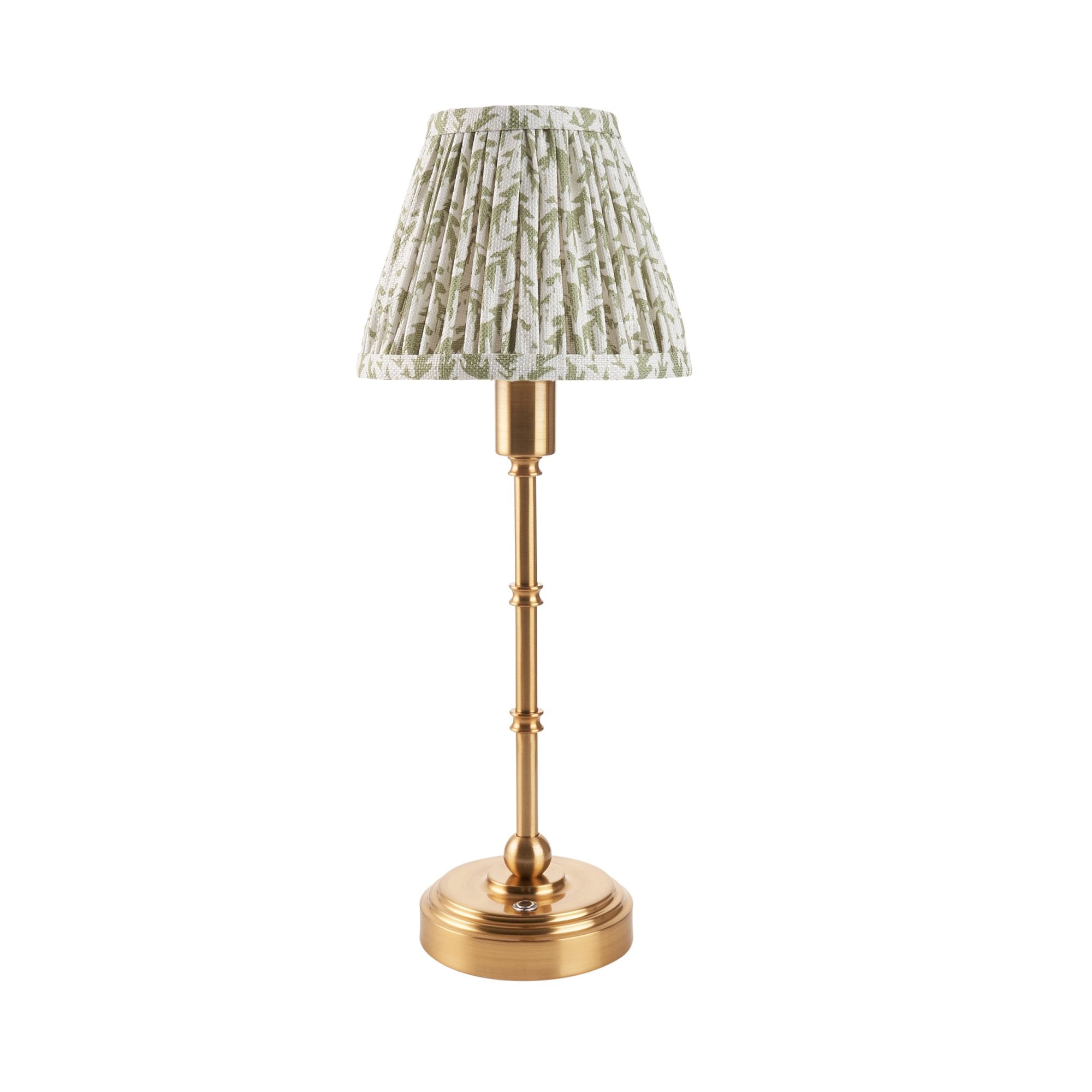 Endon Burley Rechargeable Table Lamp & Leaf 16cm Herb Garden Green Shade