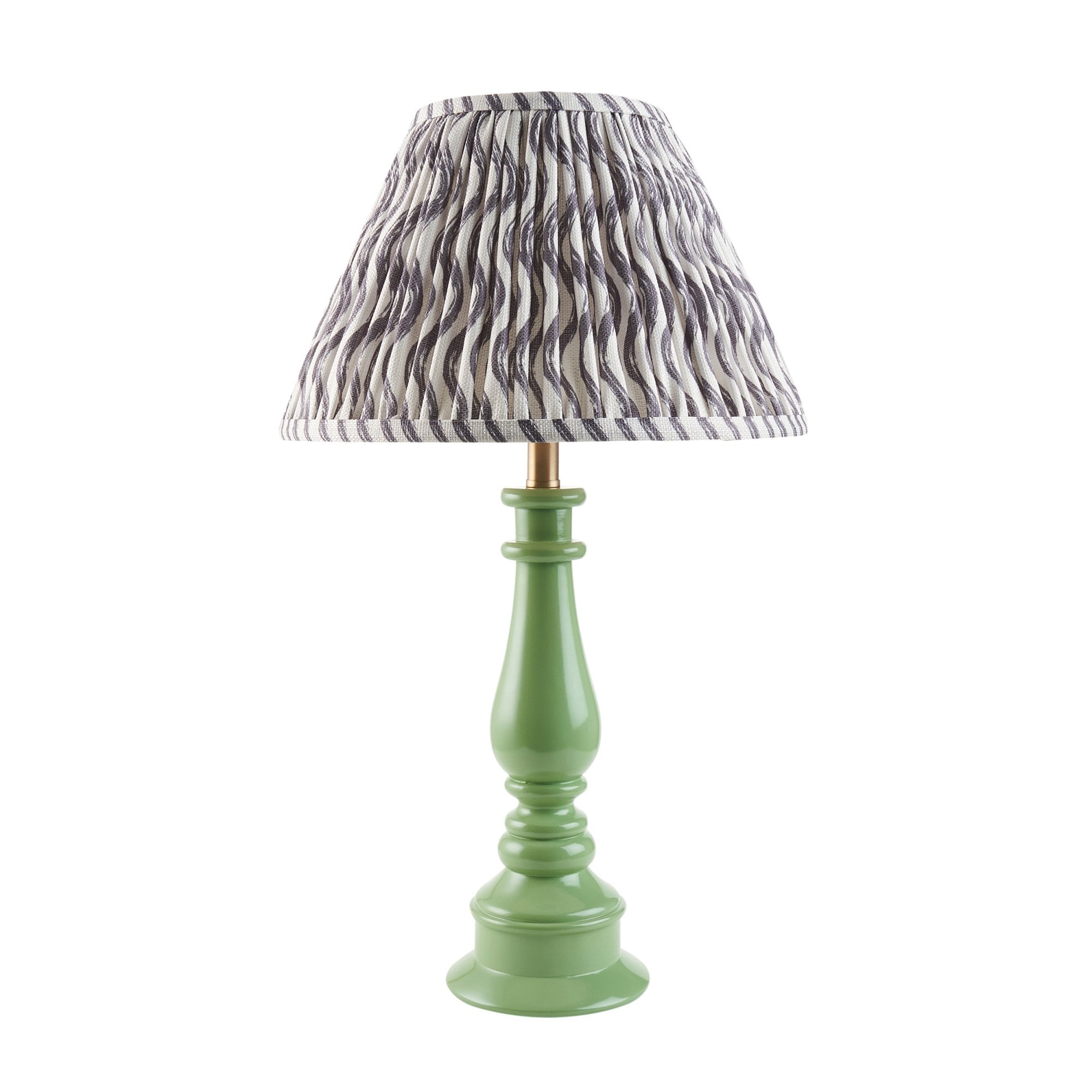 Endon Myrtle MD208423 Table Lamp & Ripple 30cm Pearl Grey Shade