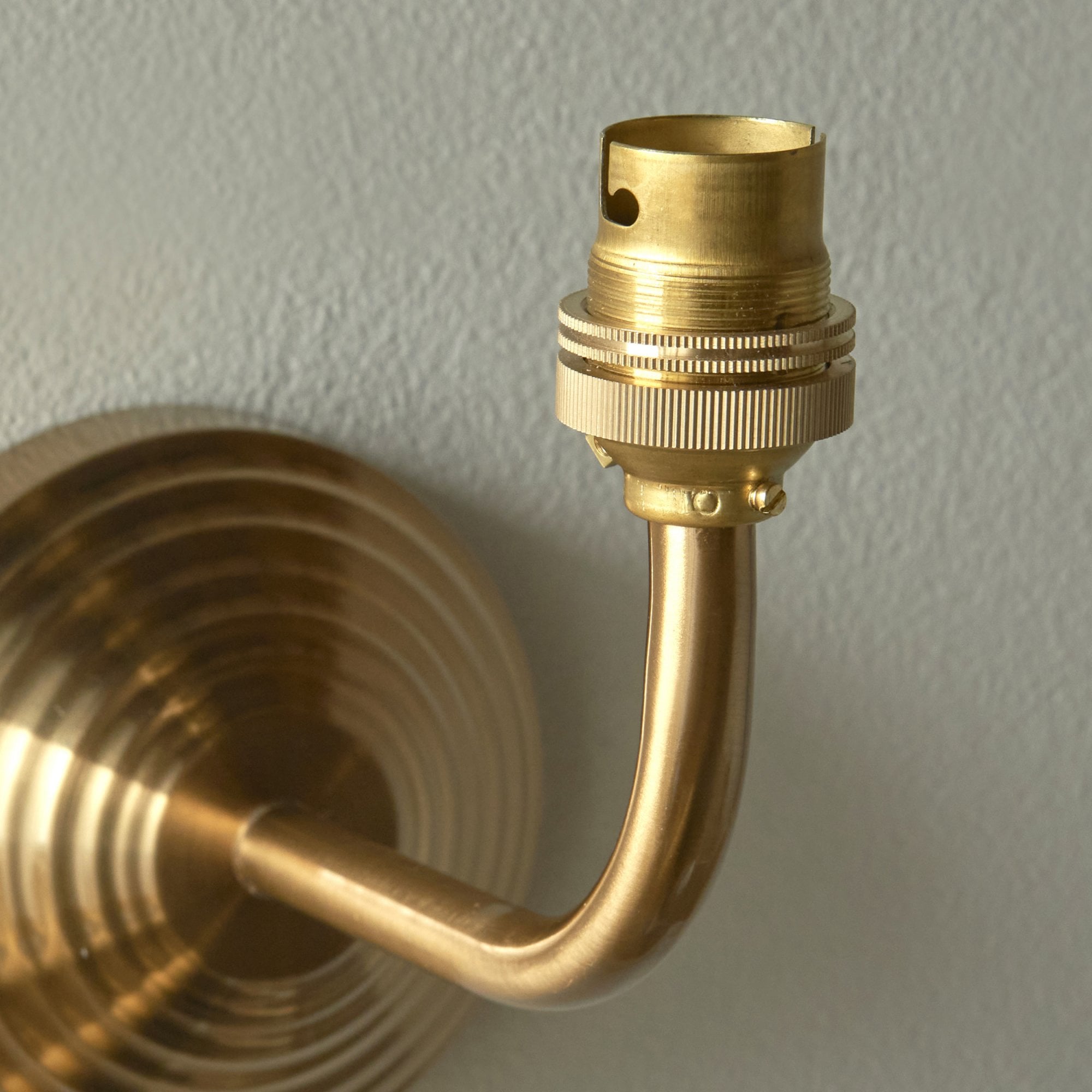 Endon Obelisk Arc Wall Light & Ripple 16cm Pearl Grey Shade