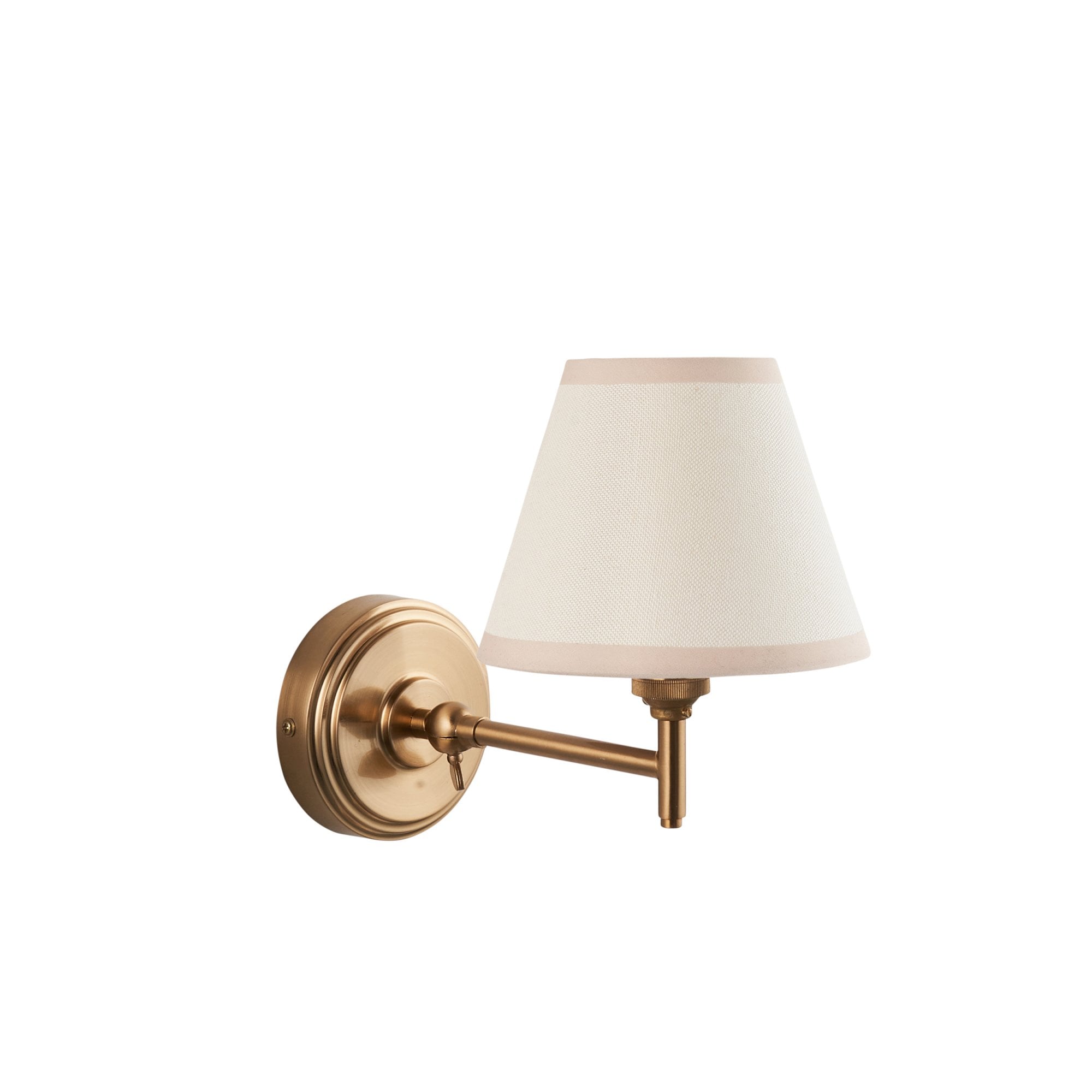 Endon Step Fold Wall Light & Ivy 16cm Vintage White Shade