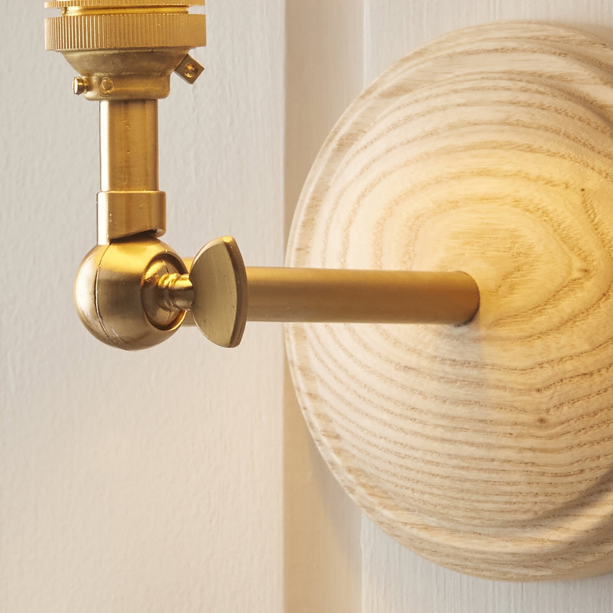 Endon Wood Wing Wall Light & Ikat 16cm Yellow & Jade Shade